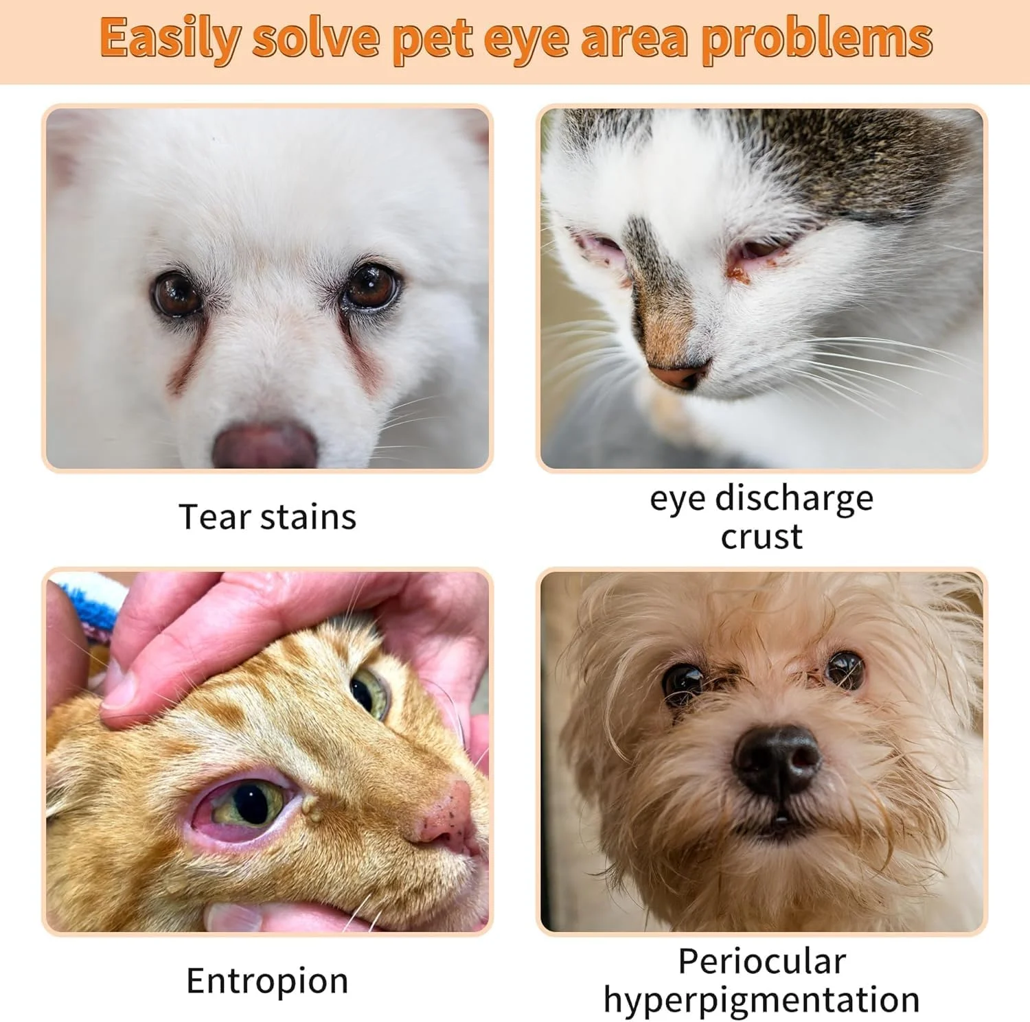 محلول پاک کننده لکه اشک Azonee برای سگ و گربه - بالم مراقبت طبیعی چشم برای سگ های سفید، از بین برنده ترشحات چشم، پاک کننده ملایم چشم حیوانات خانگی برای چشم های تمیز و روشن، ایمن برای همه نژادها (30ml)