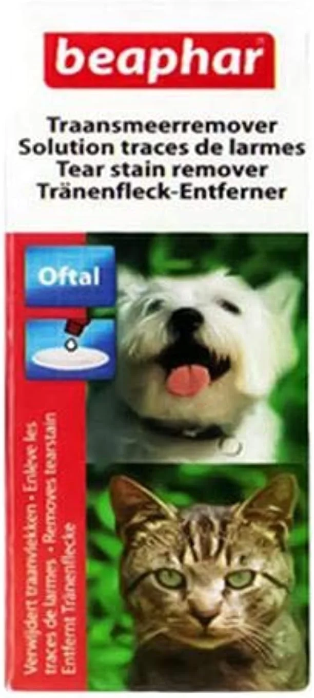 محلول پاک کننده لکه اشک Beaphar، ۵۰ میلی لیتر، مناسب سگ و گربه، بسته ۳ عددی