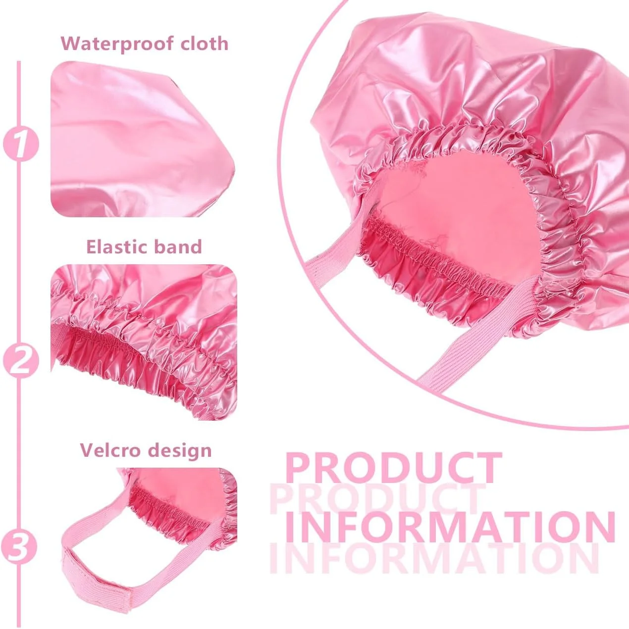 محافظ گوش ضدآب و قابل استفاده مجدد حیوانات خانگی با بند قابل تنظیم برای گربه ها، سگ ها، بچه گربه ها و توله سگ ها (رنگ صورتی - سایز S)