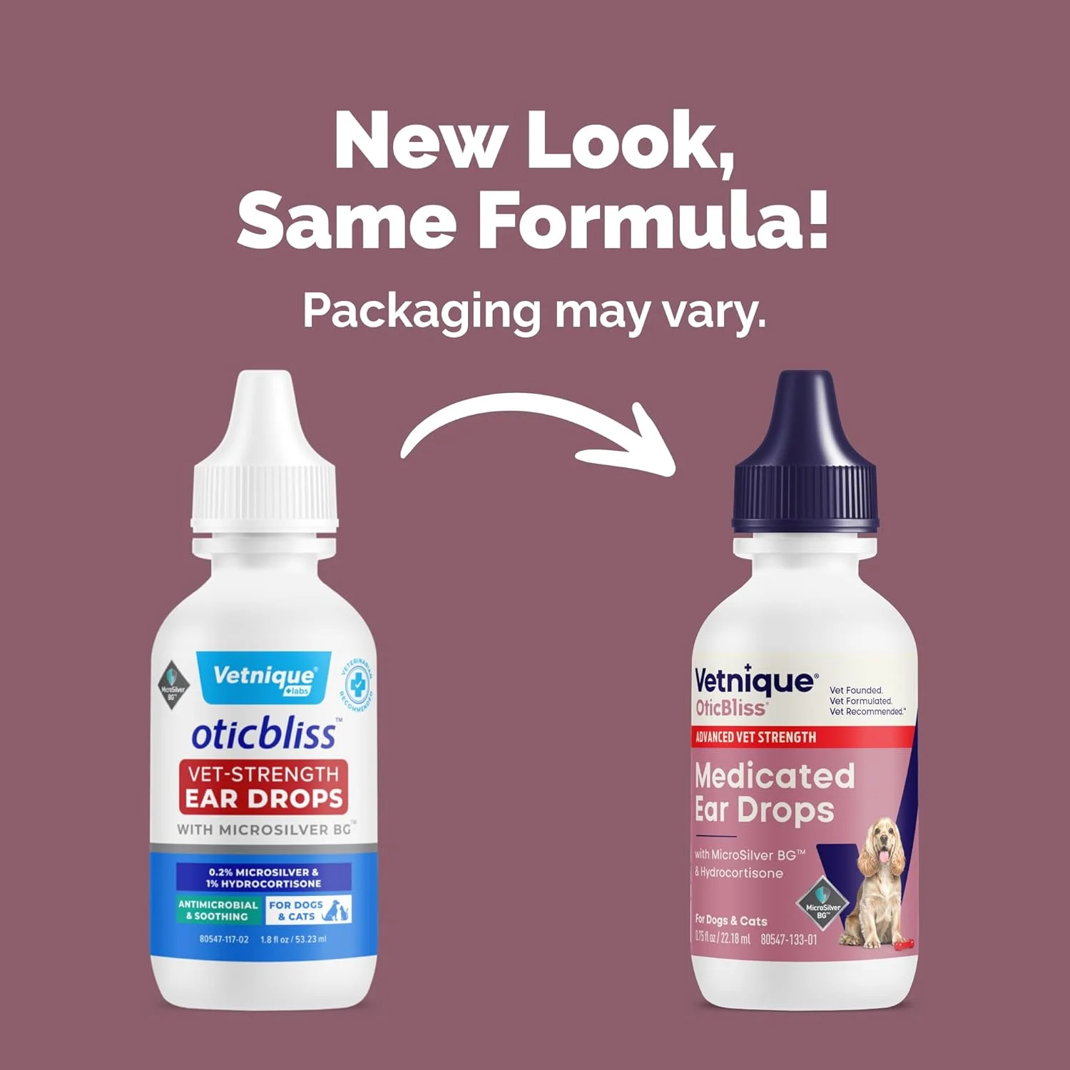 قطره درمان عفونت گوش سگ و گربه وتنیک اوتیک بلیس - حاوی 1% هیدروکورتیزون و میکرو سیلور BG برای عفونت گوش سگ - پاک کننده گوش سگ و گربه توصیه شده توسط دامپزشکان برای تسکین خارش گوش