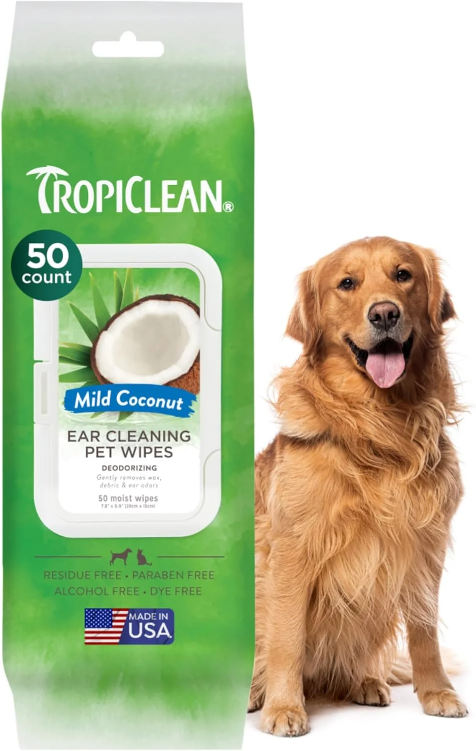 دستمال مرطوب پاک کننده گوش حیوانات خانگی تروپیکلین