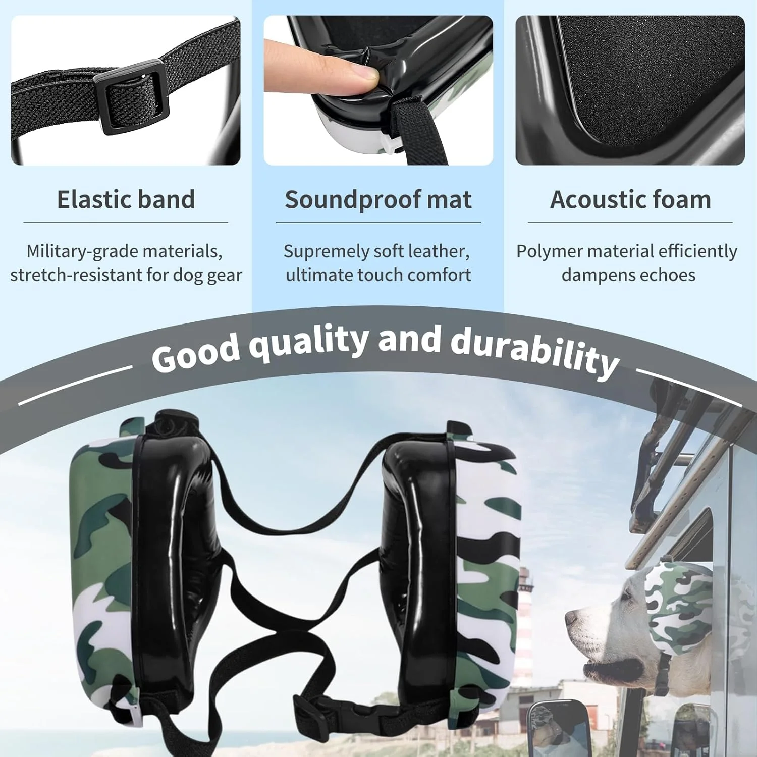 محافظ گوش سگ، هدفون حذف نویز برای سگ ها، پوشش گوش برای محافظت از شنوایی و کاهش اضطراب