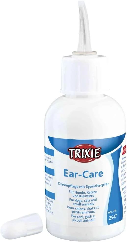 محلول مراقبت از گوش تریکسی برای سگ ها، گربه ها و سایر حیوانات کوچک | محافظت عالی در برابر آلودگی، تمیز کننده و نگهدارنده گوش | مناسب برای سگ هایی با گوش های افتاده - 50 میلی لیتر