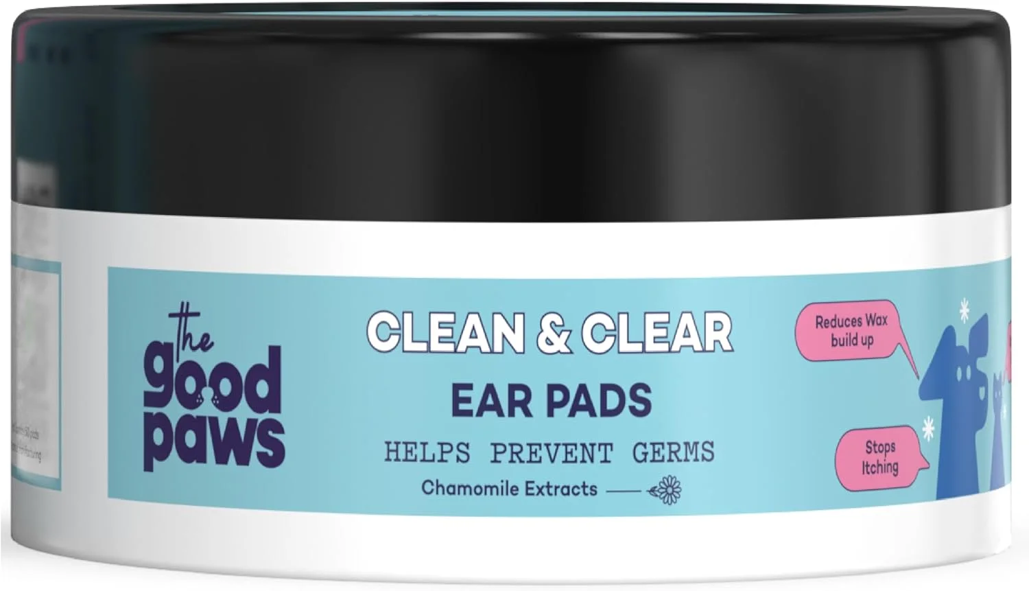 پدهای پاک کننده گوش کلین اند کلیر برای سگ ها و گربه ها | کاهش خارش | جلوگیری از بو | کاهش تجمع جرم گوش | تمیز کننده آلودگی | عصاره بابونه | 50 عدد