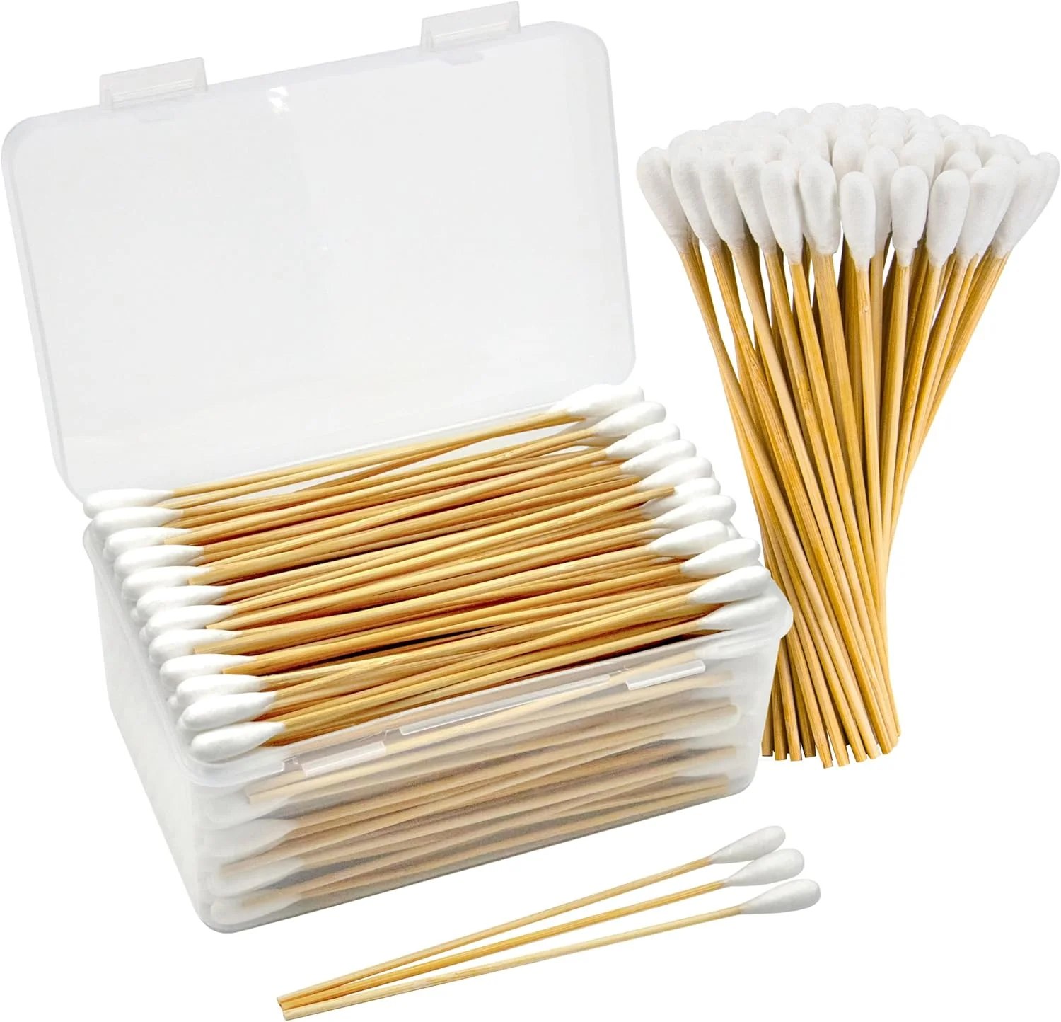 200 عدد گوش پاک کن سگ در جعبه نگهداری - گوش پاک کن های پنبه ای 6 اینچی برای سگ ها، سر پنبه ای بزرگ با جذب بالا، بدون پرز - مخصوصاً برای استفاده با پاک کننده گوش حیوانات خانگی طراحی شده است 200 عدد گوش پاک کن سگ در جعبه نگهداری - گوش پاک کن های پنبه ای 6 اینچی برای سگ ها، سر پنبه ای بزرگ با جذب بالا، بدون پرز - مخصوصاً برای استفاده با پاک کننده گوش حیوانات خانگی طراحی شده است