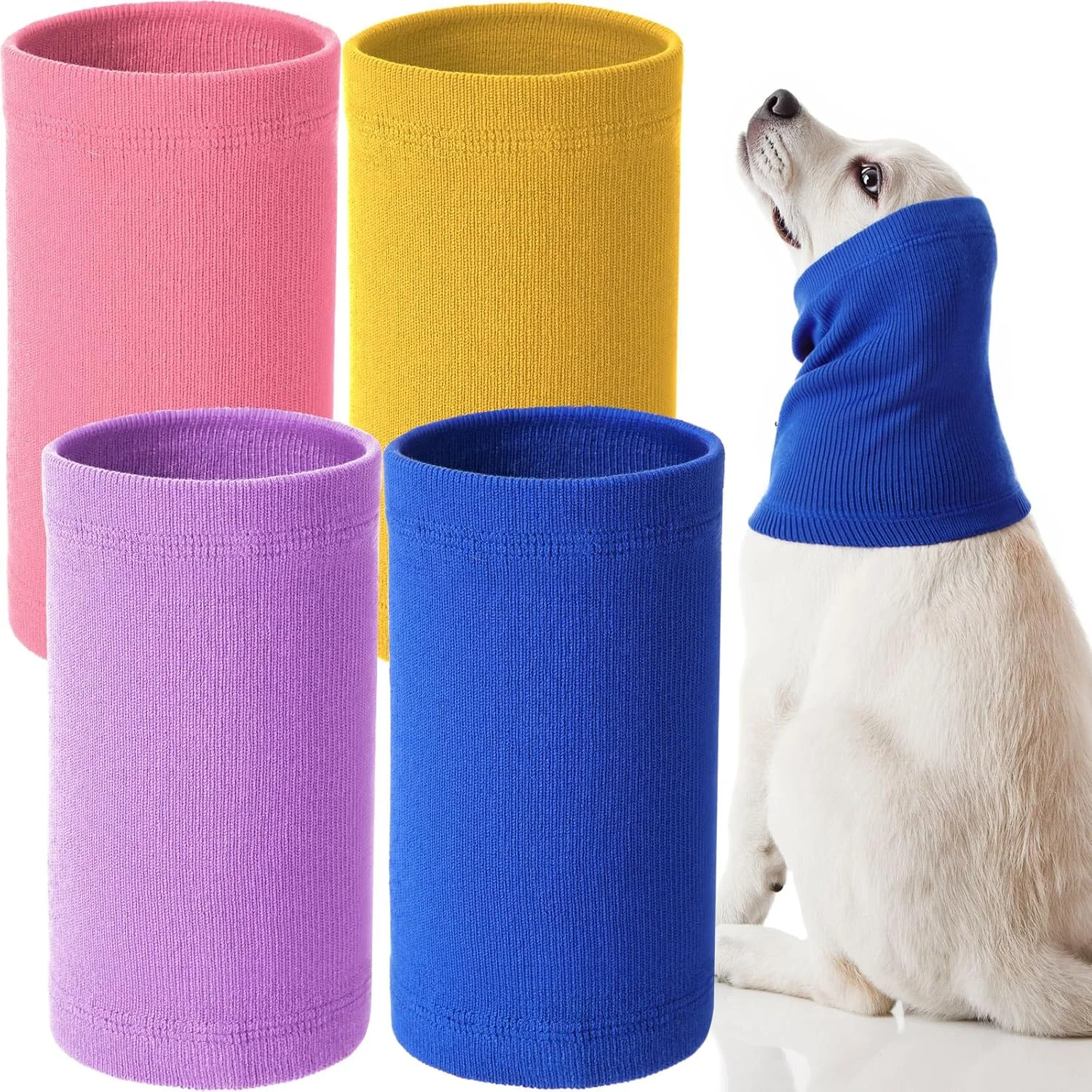 سنتریگو 4 عدد اسنود سگ در 3 سایز، پوشش گوش حیوانات خانگی، محافظ صدا برای پارس کردن و حمام کردن، شال گردن زمستانی گرم برای آرام کردن (آبی، زرد، بنفش روشن، صورتی، M) سنتریگو 4 عدد اسنود سگ در 3 سایز، پوشش گوش حیوانات خانگی، محافظ صدا برای پارس کردن و حمام کردن، شال گردن زمستانی گرم برای آرام کردن (آبی، زرد، بنفش روشن، صورتی، M)