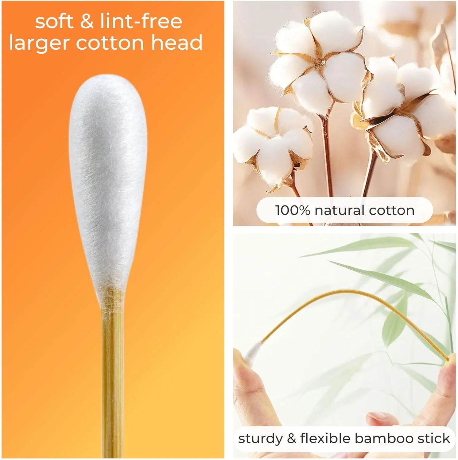 200 عدد گوش پاک کن سگ - گوش پاک کن های پنبه ای 15 سانتی متری برای سگ ها، سر پنبه ای بزرگ با جذب بالا، بدون پرز - طراحی شده به طور خاص برای استفاده با پاک کننده گوش حیوانات خانگی