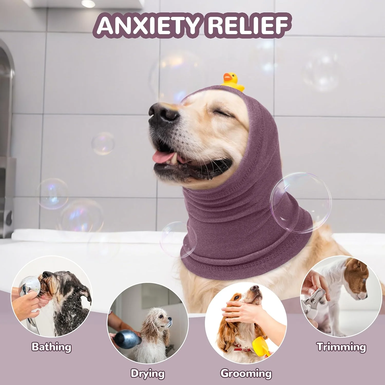 پوشش آرامش بخش گوش سگ PUMYPOREITY، محافظ گوش سگ در برابر صدا