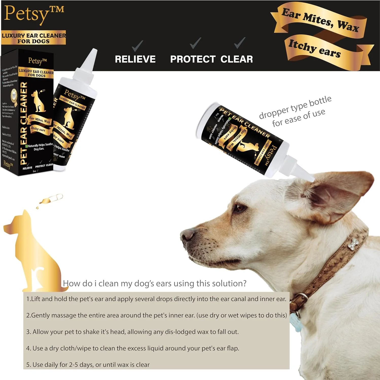 محلول پاک کننده گوش سگ و گربه پریمیوم، محلول مراقبت از گوش ملایم و موثر برای سگ ها و گربه ها، از عفونت ها جلوگیری می کند، آلودگی و جرم را از بین می برد، فرمول ایمن و غیر تحریک کننده محلول پاک کننده گوش سگ و گربه پریمیوم، محلول مراقبت از گوش ملایم و موثر برای سگ ها و گربه ها، از عفونت ها جلوگیری می کند، آلودگی و جرم را از بین می برد، فرمول ایمن و غیر تحریک کننده