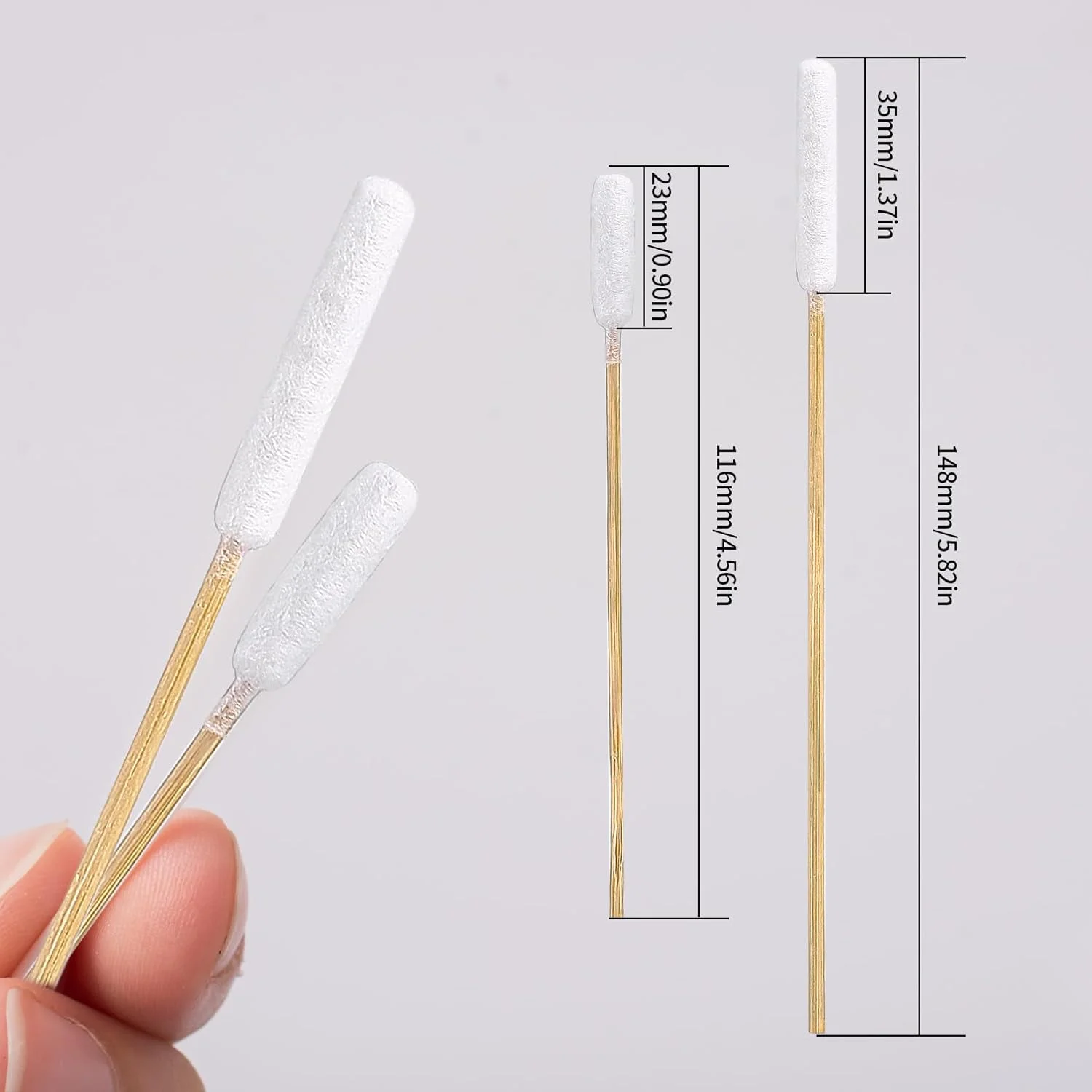 بسته 200 عددی گوش پاک کن پنبه ای سگ، 15 سانتی متر، 12 سانتی متر، تمیز کننده گوش برای سگ ها، پاک کننده گوش، میله های بلند تمیز کننده گوش برای حیوانات خانگی، سگ ها، گربه ها، پاک کننده گوش، گوش پاک کن پنبه ای با سر بزرگ