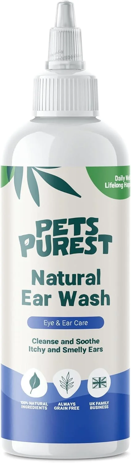 محلول پاک کننده گوش سگ Pets Purest، توصیه شده توسط دامپزشکان انگلستان (250 میلی لیتر). فرمول ضد ویروسی، ضد قارچی و دافع کنه - طبیعی و بدون تست حیوانی محلول پاک کننده گوش سگ Pets Purest، توصیه شده توسط دامپزشکان انگلستان (250 میلی لیتر). فرمول ضد ویروسی، ضد قارچی و دافع کنه - طبیعی و بدون تست حیوانی