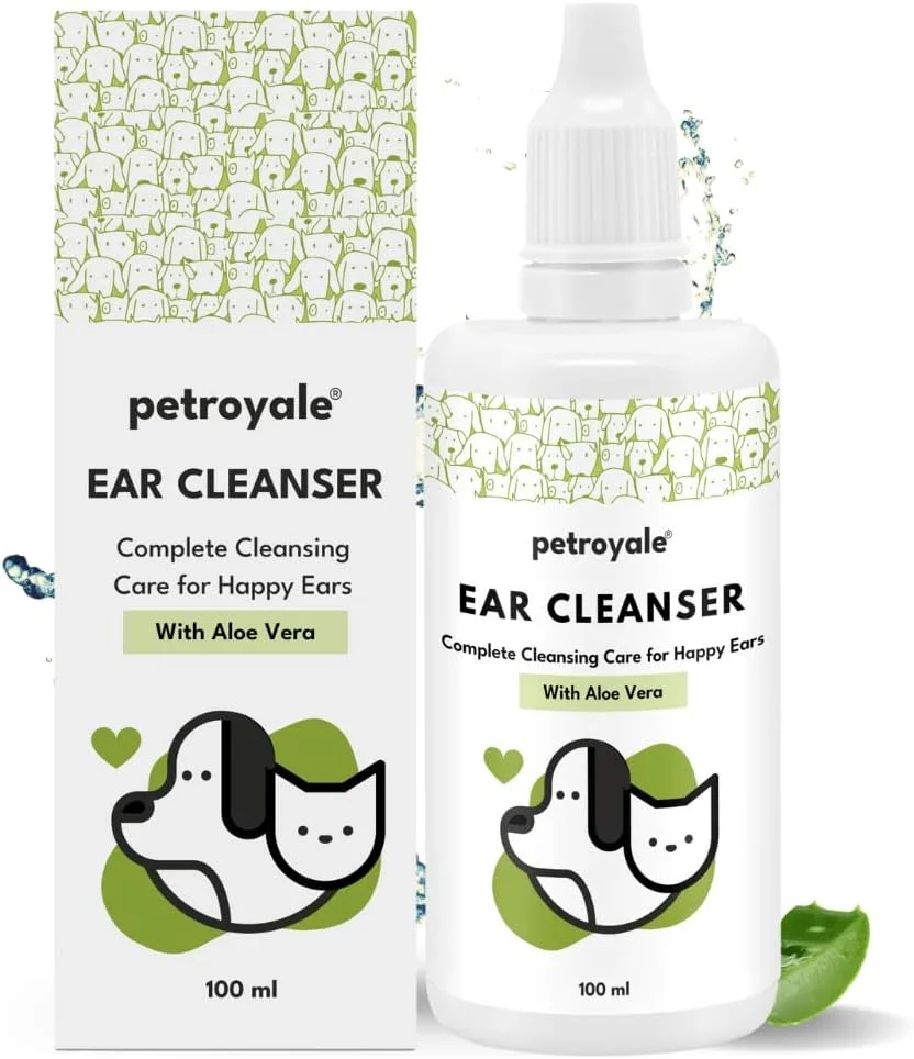 محلول پاک کننده گوش سگ پترویال | فرمول موثر و ملایم | از بین بردن آلودگی، جرم اضافی، کنه | بهبود شنوایی | تسکین خارش | محلول پاک کننده گوش سگ با بافر Tris EDTA محلول پاک کننده گوش سگ پترویال | فرمول موثر و ملایم | از بین بردن آلودگی، جرم اضافی، کنه | بهبود شنوایی | تسکین خارش | محلول پاک کننده گوش سگ با بافر Tris EDTA