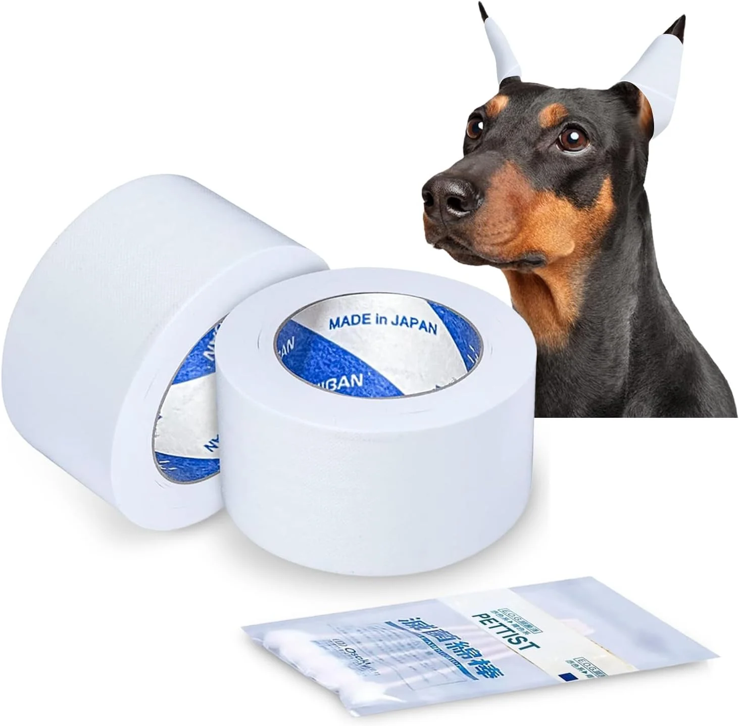 نوار گوش سگ 2 عددی به همراه گوش پاک کن پنبه ای سگ، نوار پنبه ای خود چسب برای محافظت و پشتیبانی از گوش سگ، ست مراقبت از گوش سگ (عرض نوار_25 میلی متر) نوار گوش سگ 2 عددی به همراه گوش پاک کن پنبه ای سگ، نوار پنبه ای خود چسب برای محافظت و پشتیبانی از گوش سگ، ست مراقبت از گوش سگ (عرض نوار_25 میلی متر)