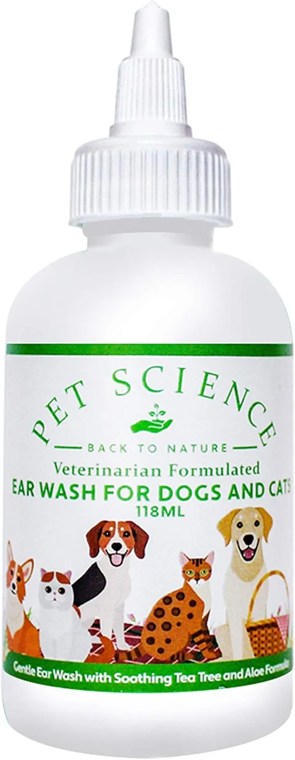 محلول شستشوی گوش حیوانات خانگی، تمیز کننده و ضد عفونی کننده، کاهش خارش (118 میلی لیتر) محلول شستشوی گوش حیوانات خانگی، تمیز کننده و ضد عفونی کننده، کاهش خارش (118 میلی لیتر)