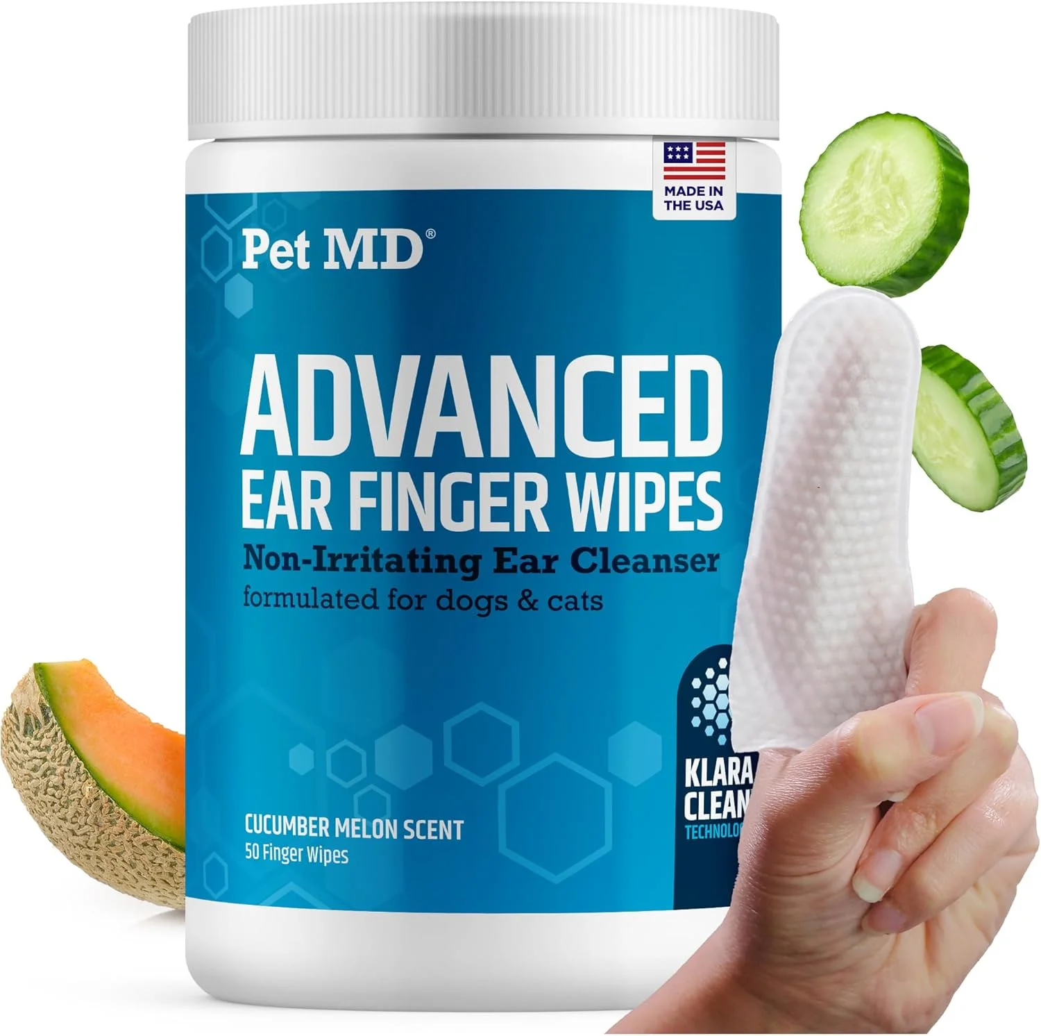 دستمال مرطوب انگشتی پیشرفته گوش سگ و گربه - دستمال مرطوب غیر تحریک کننده و تمیز کننده گوش - تمیز کننده ایمن برای کمک به خارش و بو - خیار طالبی (50 عدد) دستمال مرطوب انگشتی پیشرفته گوش سگ و گربه - دستمال مرطوب غیر تحریک کننده و تمیز کننده گوش - تمیز کننده ایمن برای کمک به خارش و بو - خیار طالبی (50 عدد)