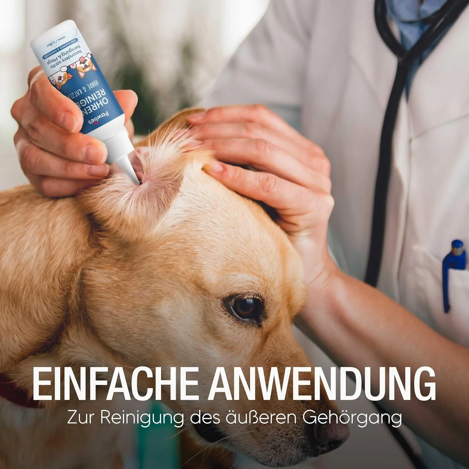 محلول پاک کننده گوش سگ و گربه Pawlie's - مراقبت طبیعی گوش برای حیوانات خانگی حساس | مراقبت ملایم گوش برای سگ ها، قطره گوش برای سگ ها | مراقبت از گوش سگ و گربه