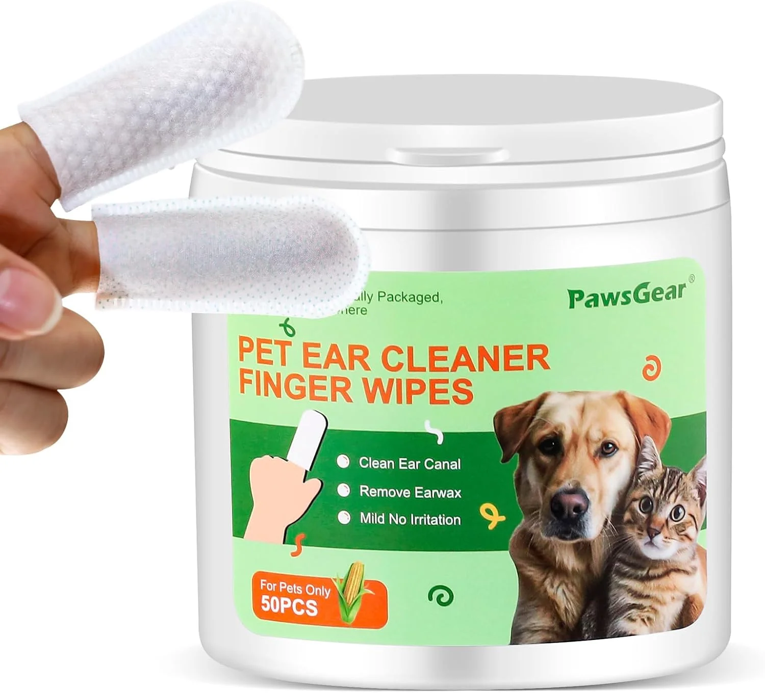 دستمال مرطوب گوش سگ و گربه - پاک کننده ملایم، رفع بو، عصاره های گیاهی طبیعی، 50 عدد دستمال مرطوب گوش سگ و گربه - پاک کننده ملایم، رفع بو، عصاره های گیاهی طبیعی، 50 عدد