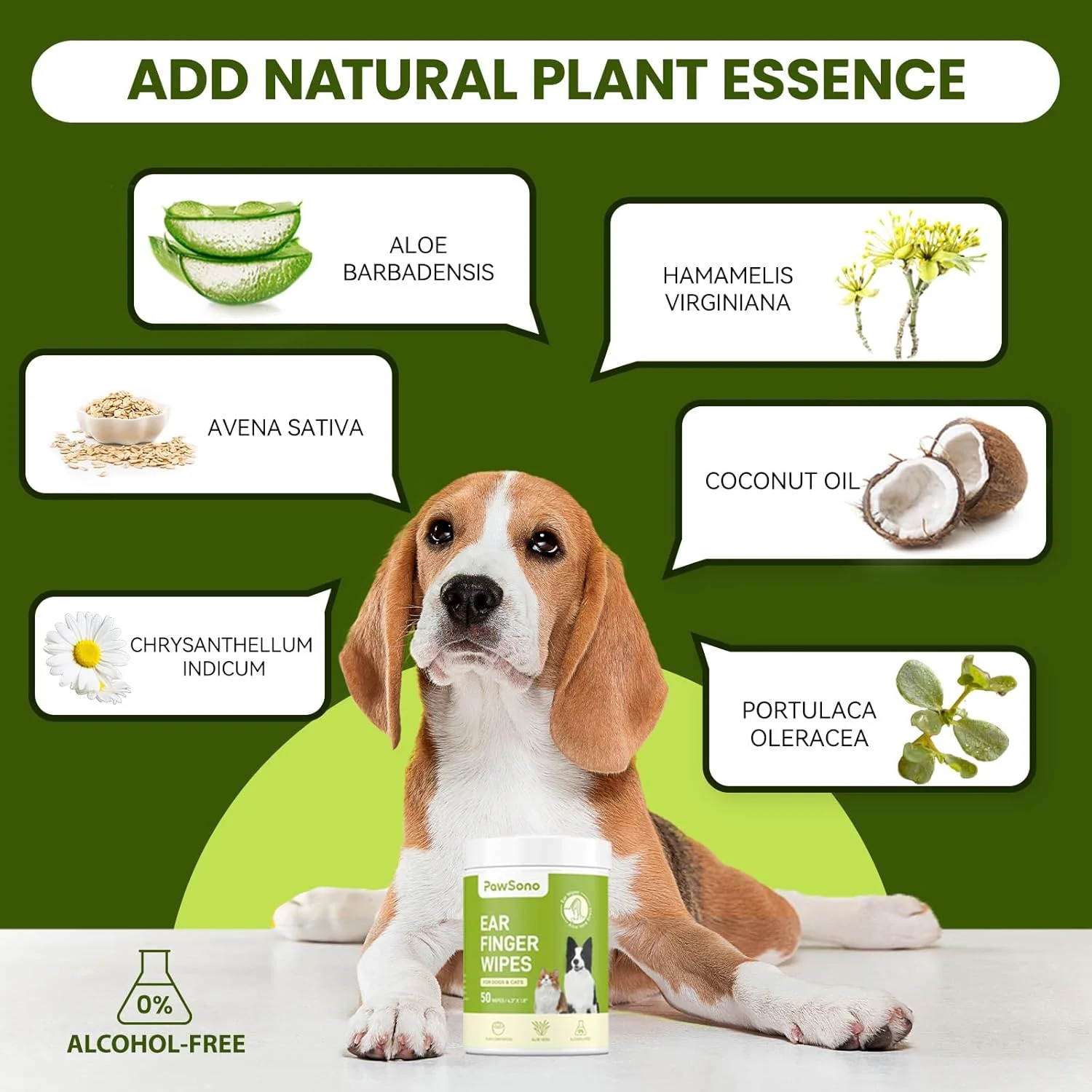 دستمال مرطوب انگشتی گوش برای سگ و گربه، دستمال مرطوب ضخیم تر تمیز کننده گوش سگ و گربه، تسکین دهنده طبیعی، لوازم بهداشتی حیوانات خانگی برای سگ، حیوانات کوچک، گربه، خوشبو کننده با رایحه آلوئه ورا - 50 عدد