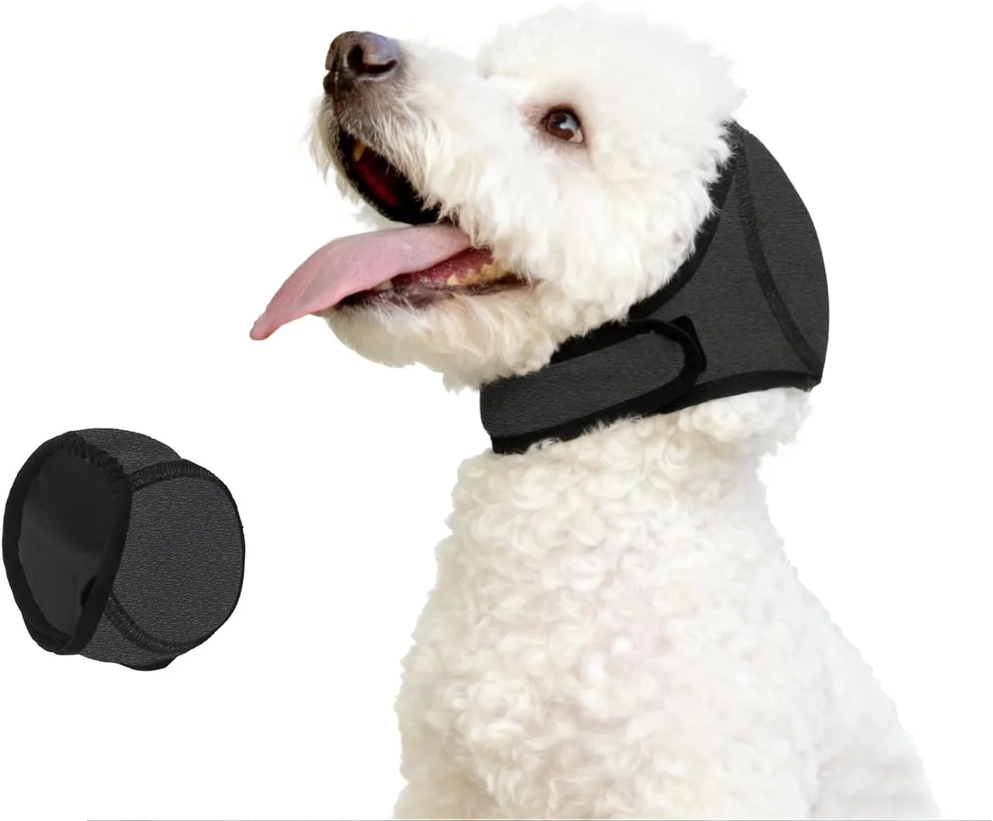 گوشی های محافظ گوش سگ، گوش های آرام برای سگ ها، پوشش های گوش راحت و قابل تنظیم برای کاهش اضطراب، ایده آل برای رعد و برق، آتش بازی، مسافرت و آرایش، مناسب برای سگ های کوچک، سایز S