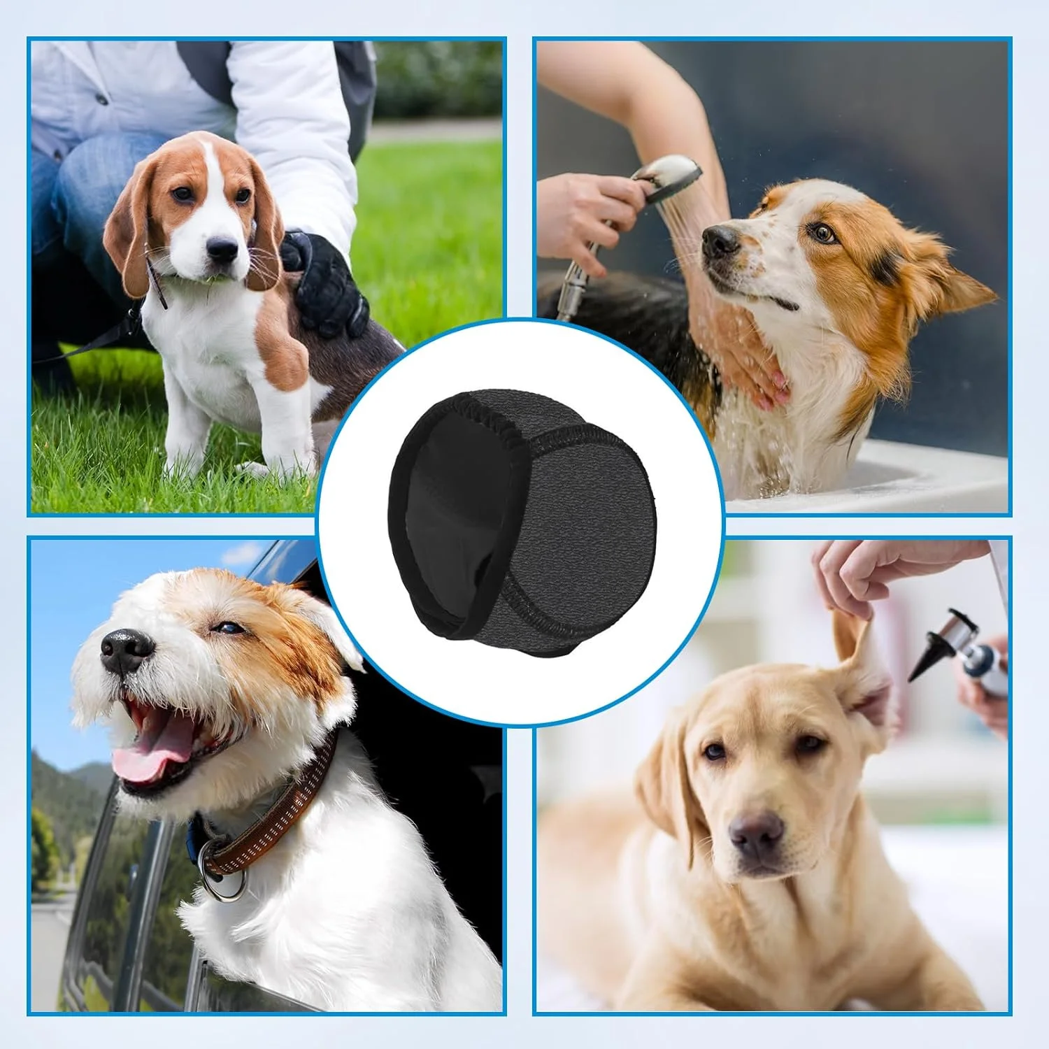 گوشی های محافظ گوش سگ، گوش های آرام برای سگ ها، پوشش های گوش راحت و قابل تنظیم برای کاهش اضطراب، ایده آل برای رعد و برق، آتش بازی، مسافرت و آرایش، مناسب برای سگ های کوچک، سایز S