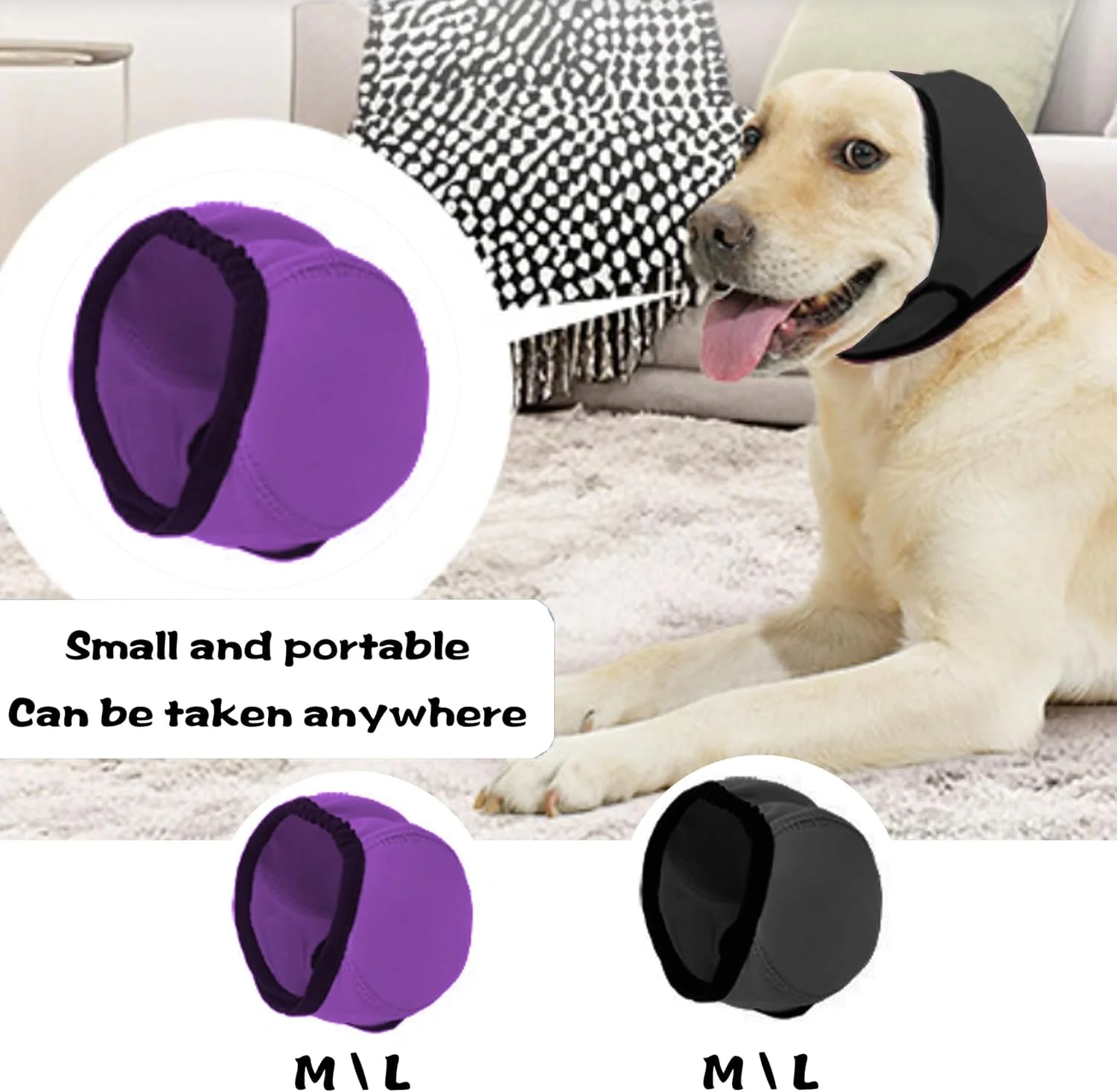 محافظ گوش سگ، هودی آرامش بخش سگ، پوشش گوش ضد آب حیوانات خانگی، تسکین اضطراب و محافظت در برابر صدا، برای آتش بازی، آرایشگری، رعد و برق، شنا