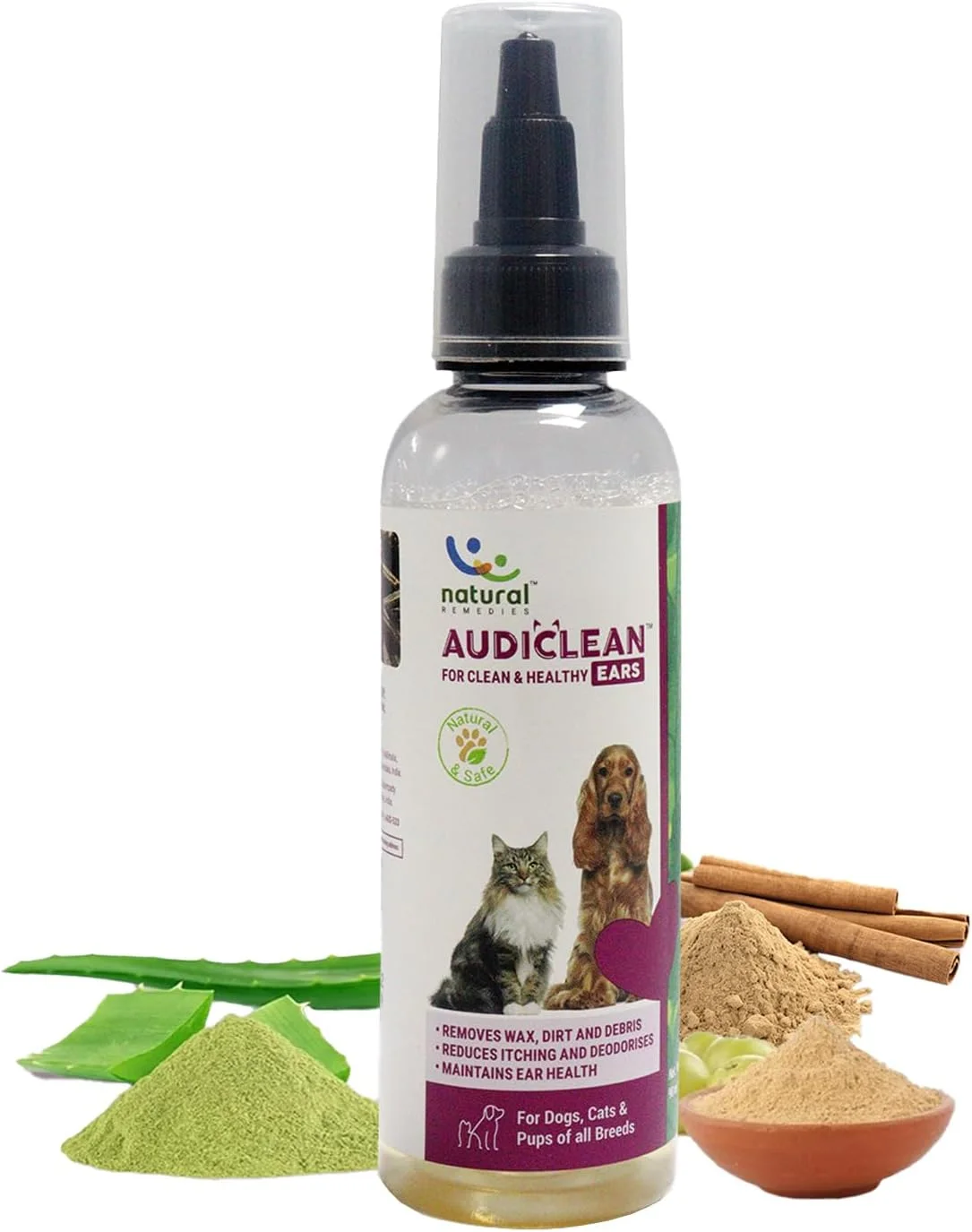 محلول پاک کننده طبیعی گوش برای گوش های تمیز و سالم | از بین برنده جرم، آلودگی و مواد زائد اضافی | کاهش خارش و خوشبو کننده برای سگ ها، گربه ها و توله سگ ها از همه نژادها، 90 میلی لیتر محلول پاک کننده طبیعی گوش برای گوش های تمیز و سالم | از بین برنده جرم، آلودگی و مواد زائد اضافی | کاهش خارش و خوشبو کننده برای سگ ها، گربه ها و توله سگ ها از همه نژادها، 90 میلی لیتر