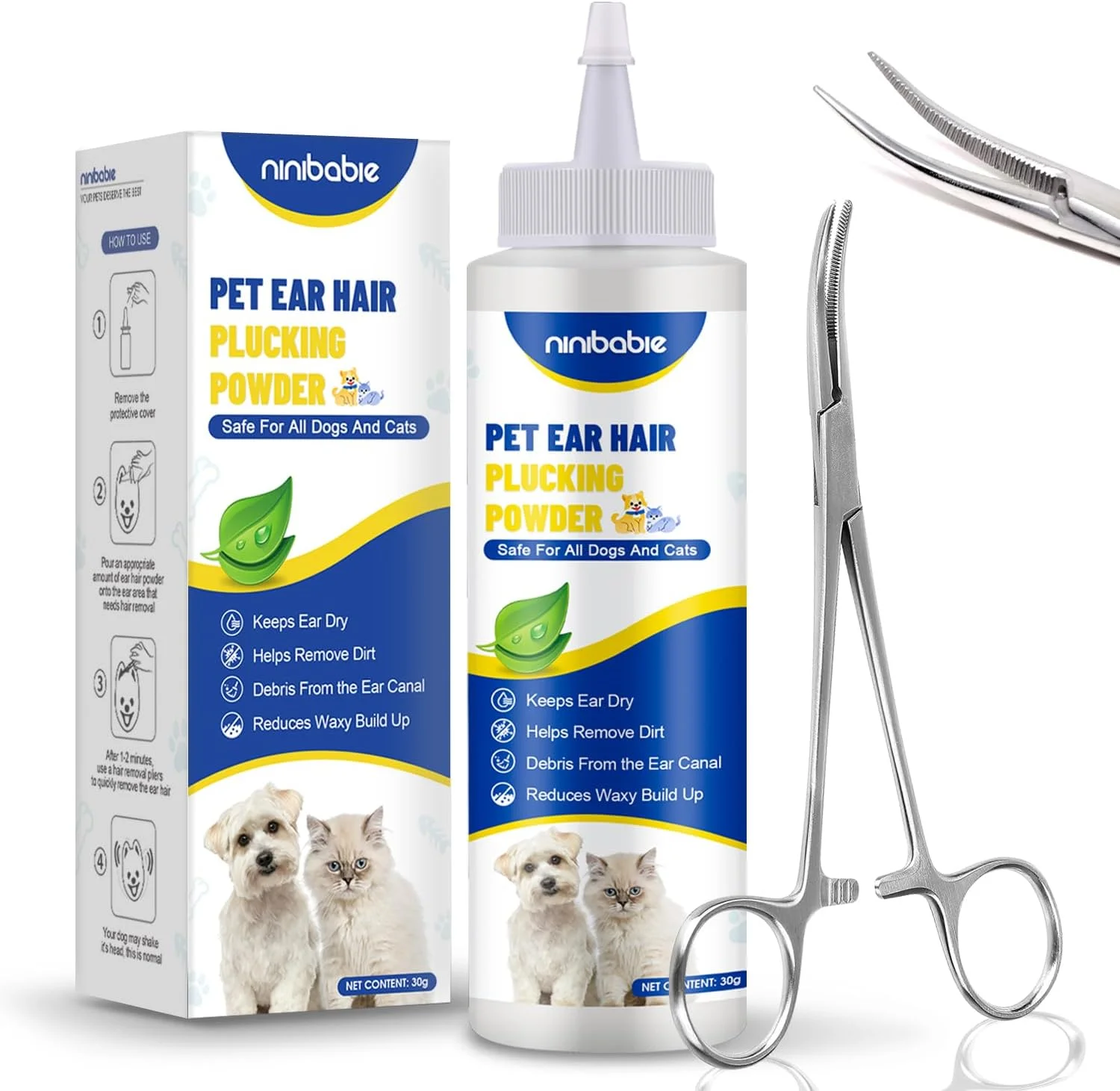 پودر گوش سگ به روز شده برای از بین بردن مو، پودر گوش برای کندن موی سگ همراه با فورسپس قفل کننده هموستات 5.5 اینچی خمیده، از بین بردن جرم گوش و بو پودر گوش سگ به روز شده برای از بین بردن مو، پودر گوش برای کندن موی سگ همراه با فورسپس قفل کننده هموستات 5.5 اینچی خمیده، از بین بردن جرم گوش و بو