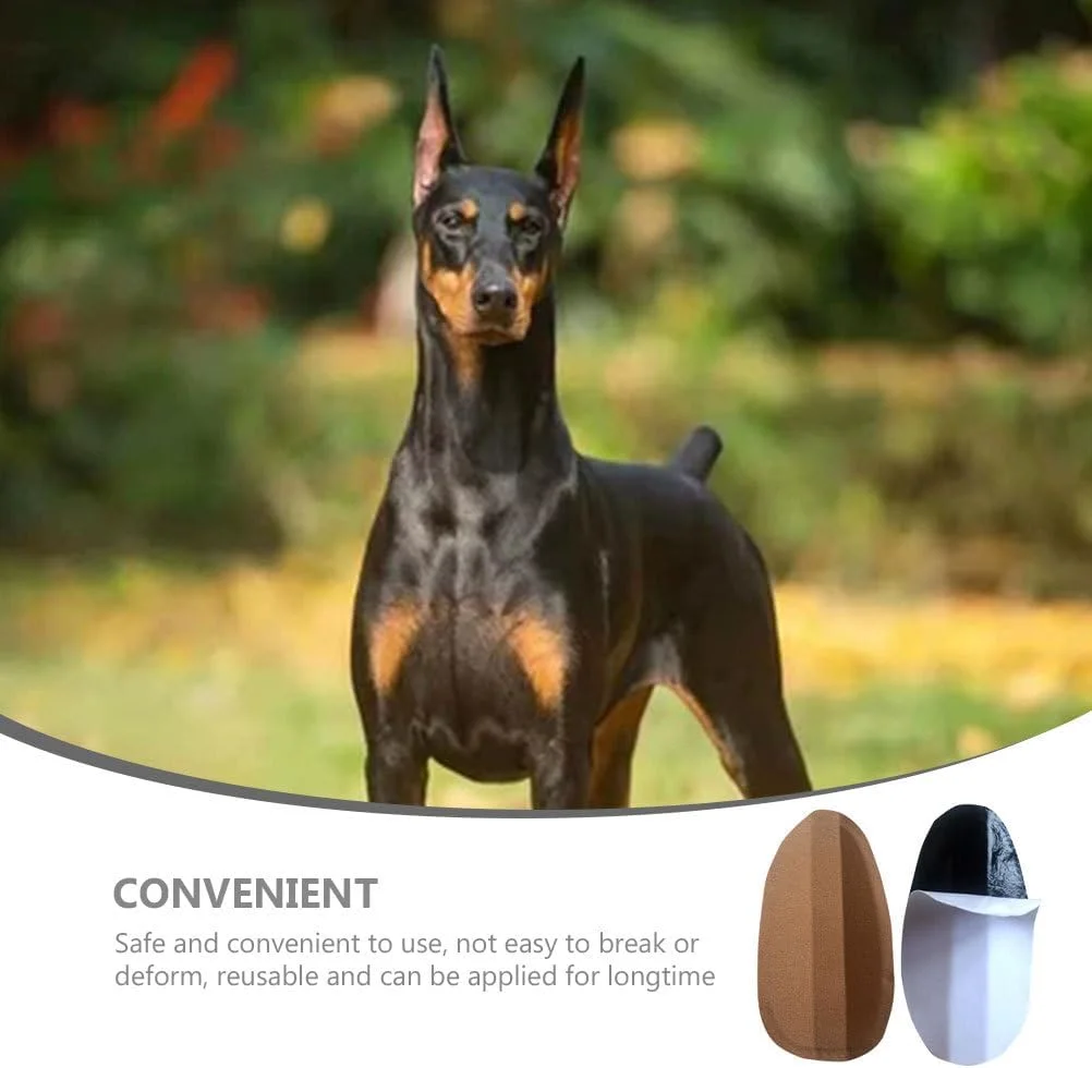 میپ‌کیس یک جفت برچسب نگهدارنده گوش حیوانات خانگی، ابزار اصلاح گوش سگ برای توله سگ، طراحی سبک و قابل استفاده مجدد برای حیوانات خانگی زیبا و با اعتماد به نفس