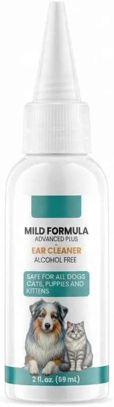 محلول پاک کننده گوش سگ و گربه NALACAL، تسکین سریع عفونت، خارش و بو، به طور ایمن جرم و موم را از بین می برد، لوازم تمیز کننده ملایم و طبیعی آلوئه ورا برای گربه و سگ