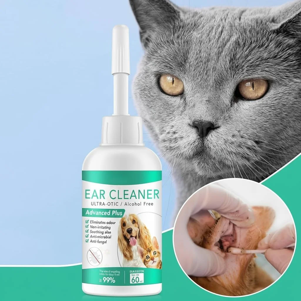 قطره شستشوی گوش سگ و گربه نالاکال، تمیز کننده مجرای گوش از جرم و تجمع، پشتیبانی و تسکین عفونت، خارش و التهاب گوش، فرمول چند منظوره طبیعی، پاک کننده گوش حیوانات خانگی برای همه سگ ها - 60 میلی لیتر قطره شستشوی گوش سگ و گربه نالاکال، تمیز کننده مجرای گوش از جرم و تجمع، پشتیبانی و تسکین عفونت، خارش و التهاب گوش، فرمول چند منظوره طبیعی، پاک کننده گوش حیوانات خانگی برای همه سگ ها - 60 میلی لیتر