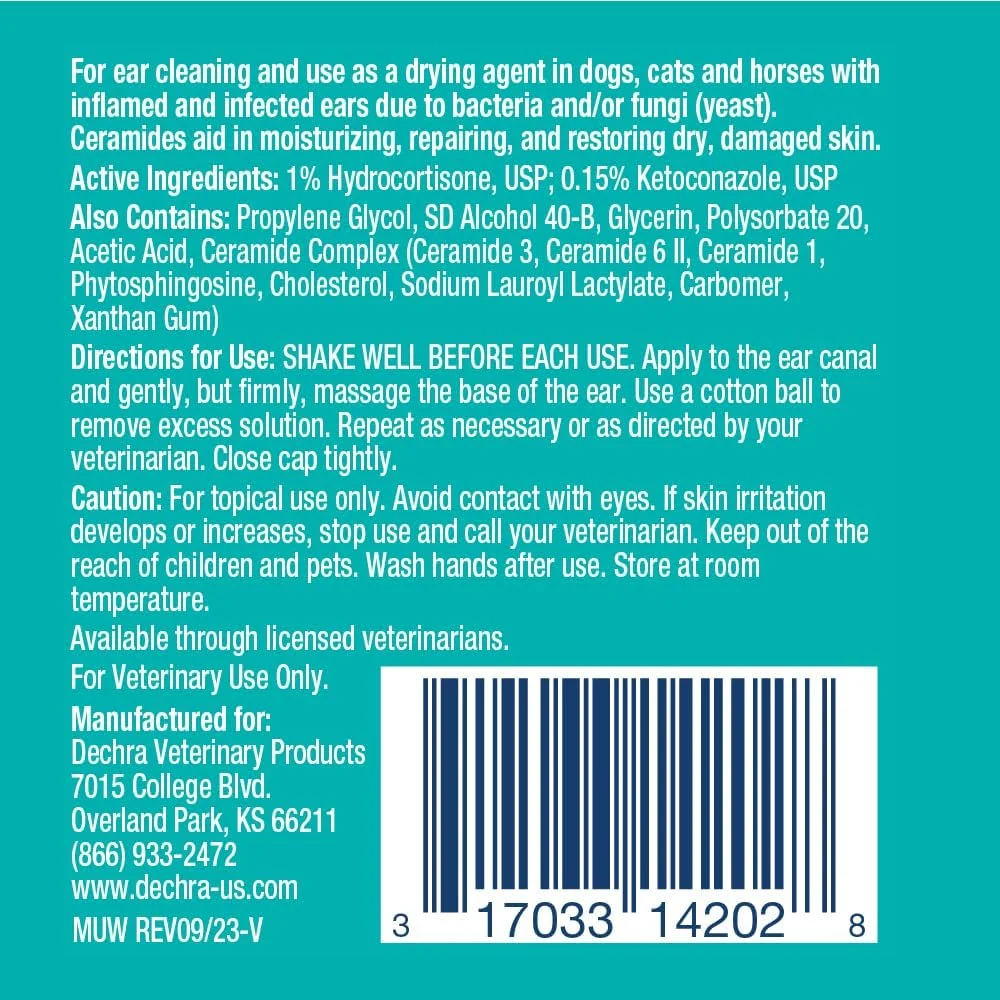 محلول پاک کننده گوش برای سگ، گربه و اسب، 2 اونس