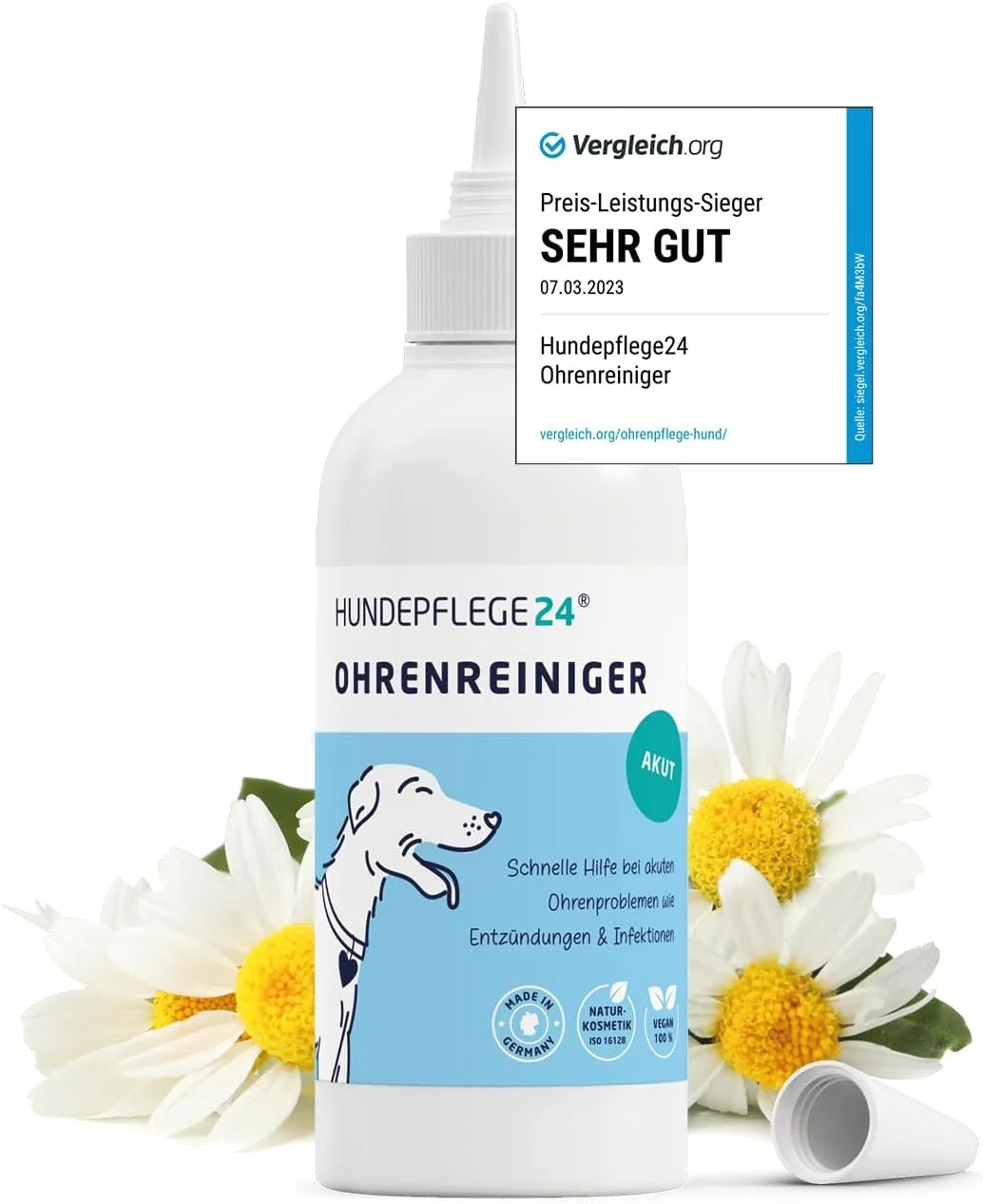 محلول پاک کننده گوش سگ - محلول پاک کننده قوی گوش سگ برای التهاب و عفونت - قطره گوش طبیعی برای سگ ها با پیروکتون اولامین، بابونه و آلوئه ورا 250 میلی لیتر محلول پاک کننده گوش سگ - محلول پاک کننده قوی گوش سگ برای التهاب و عفونت - قطره گوش طبیعی برای سگ ها با پیروکتون اولامین، بابونه و آلوئه ورا 250 میلی لیتر