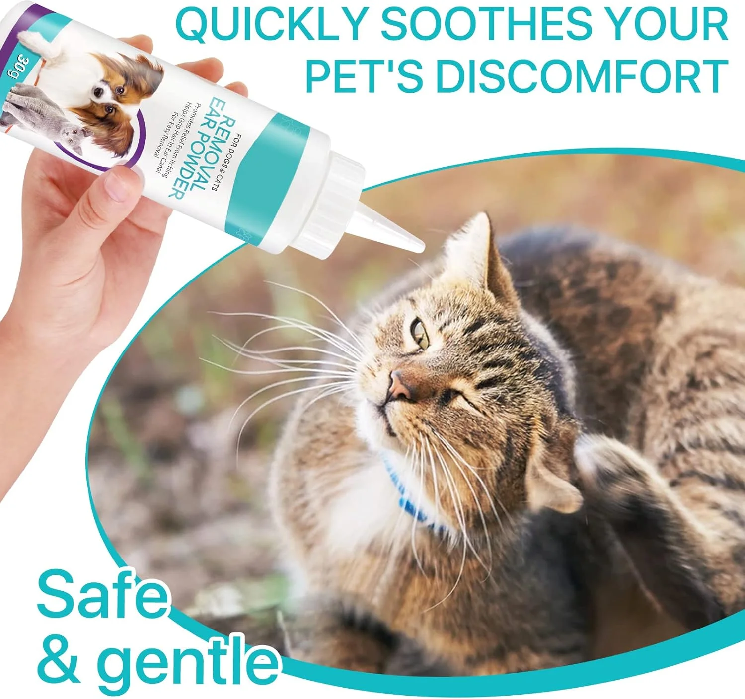 پودر گوش سگ، پودر ۳۰ گرمی برای گوش سگ، پاک کننده گوش سگ، شستشوی گوش برای سگ و گربه، به طور موثر آلودگی، جرم، تجمع و بوی گوش را از بین می برد، خارش و التهاب گوش را تسکین می دهد. پودر گوش سگ، پودر ۳۰ گرمی برای گوش سگ، پاک کننده گوش سگ، شستشوی گوش برای سگ و گربه، به طور موثر آلودگی، جرم، تجمع و بوی گوش را از بین می برد، خارش و التهاب گوش را تسکین می دهد.