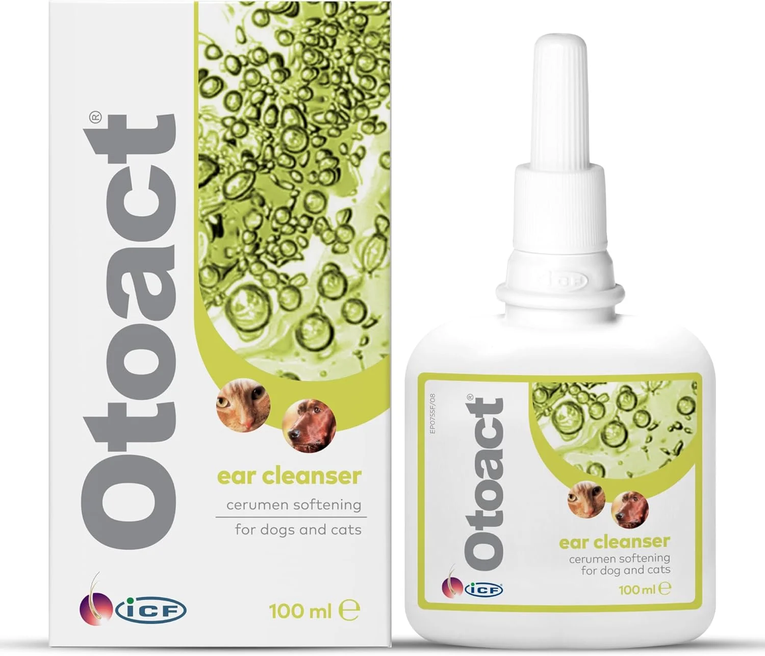 محلول شستشوی گوش سگ و گربه ICF CIF Otoact، سرومینولیتیک، 100 میلی لیتر محلول شستشوی گوش سگ و گربه ICF CIF Otoact، سرومینولیتیک، 100 میلی لیتر