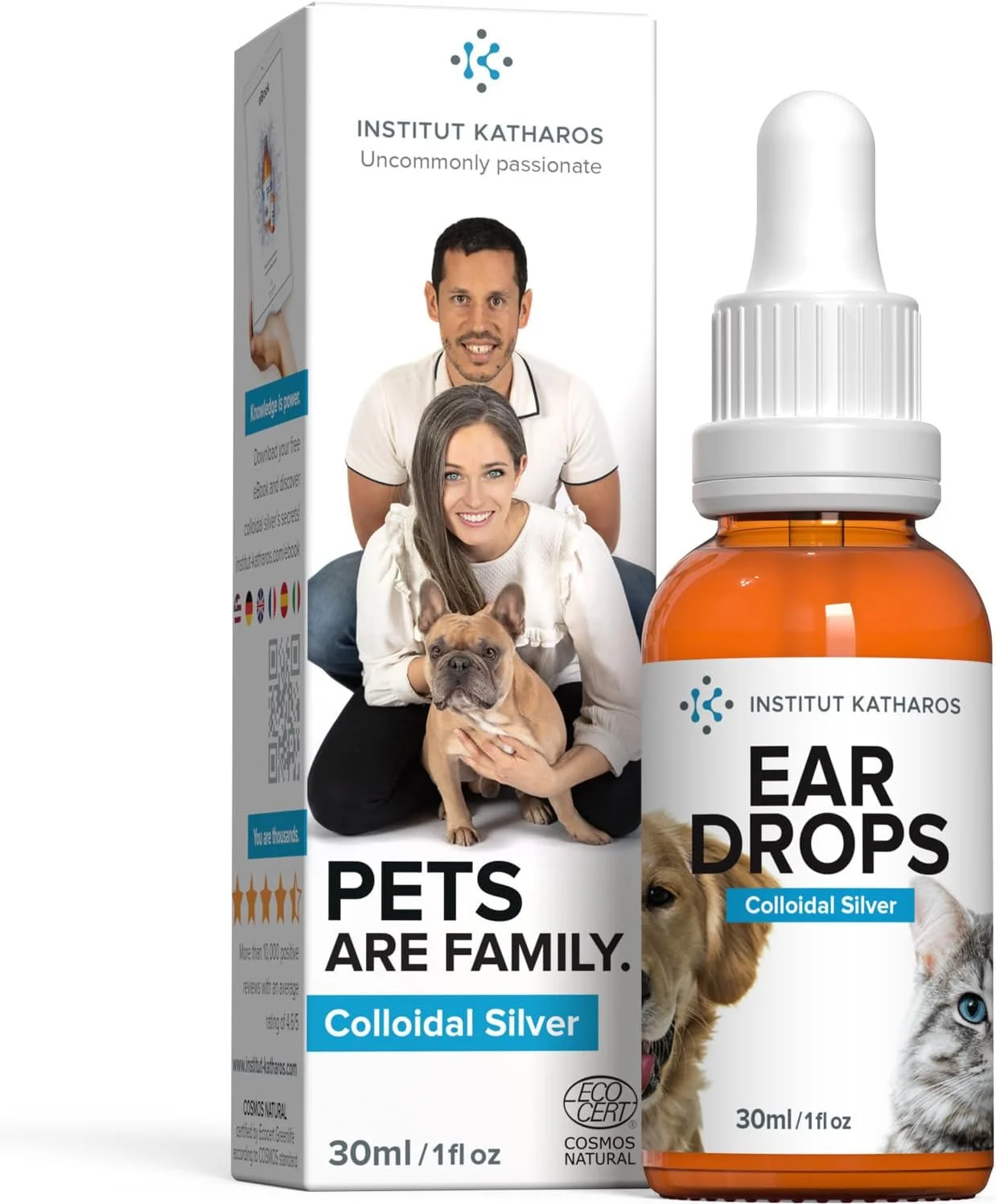 محلول پاک کننده گوش و چشم سگ و گربه اینستیتو کاتاروس نقره کلوئیدی 100% طبیعی 30 میلی لیتر محلول پاک کننده گوش و چشم سگ و گربه اینستیتو کاتاروس نقره کلوئیدی 100% طبیعی 30 میلی لیتر