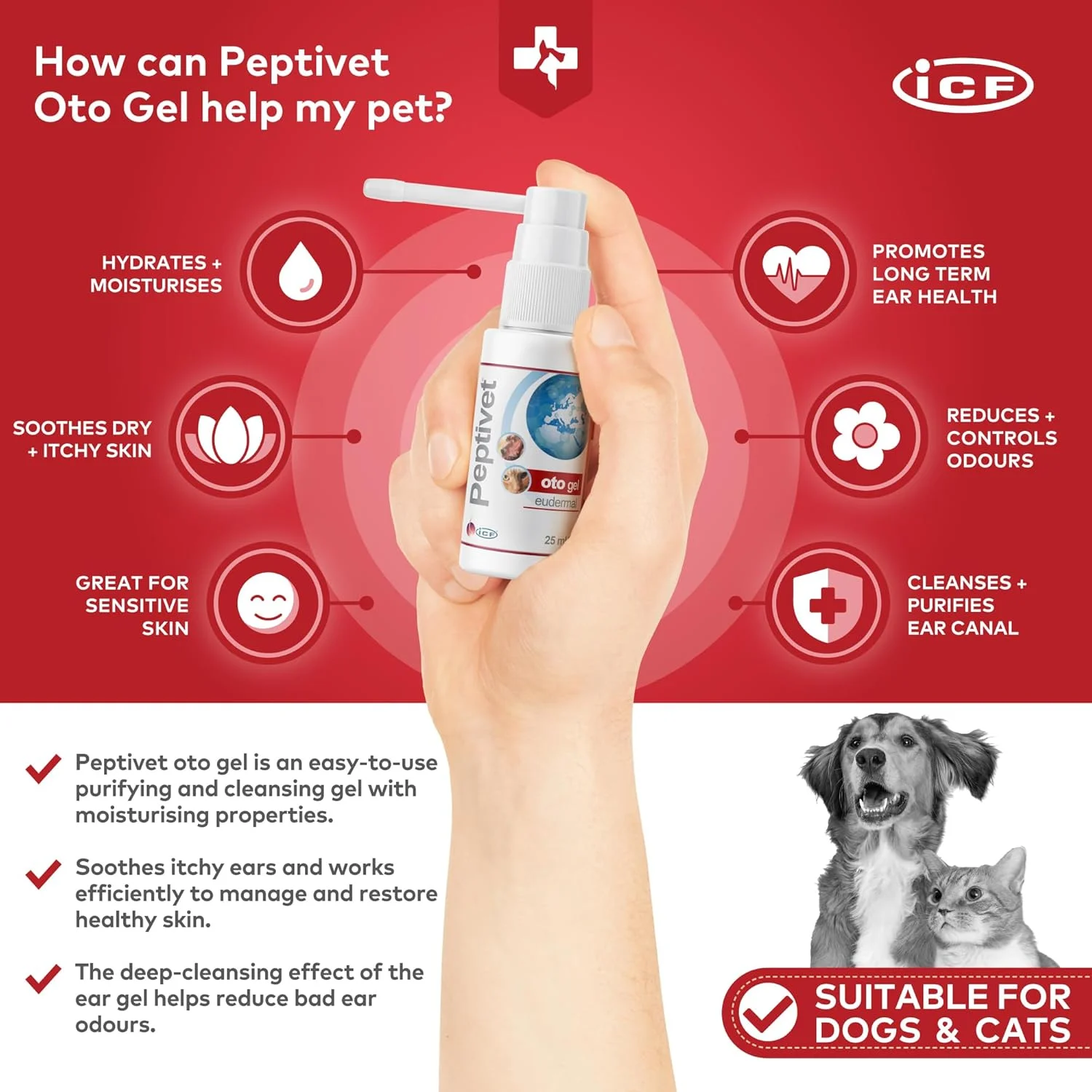 ژل گوش پپتیوت اوتو آی سی اف ۲۵ میلی لیتر