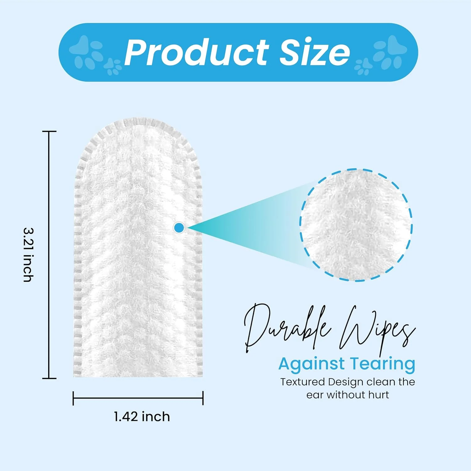 پدهای انگشتی دستمال مرطوب گوش سگ برای تمیز کردن گوش سگ پدهای انگشتی دستمال مرطوب گوش سگ برای تمیز کردن گوش سگ