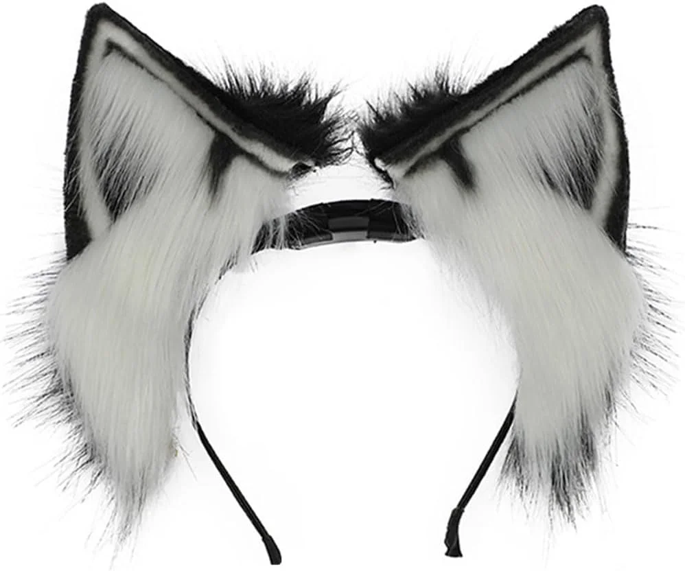 گوش های حیوانی شارژی متحرک، گوش های گربه ای، تزئینات سر، گوش های حیوانی برقی شبیه سازی شده، تل مو