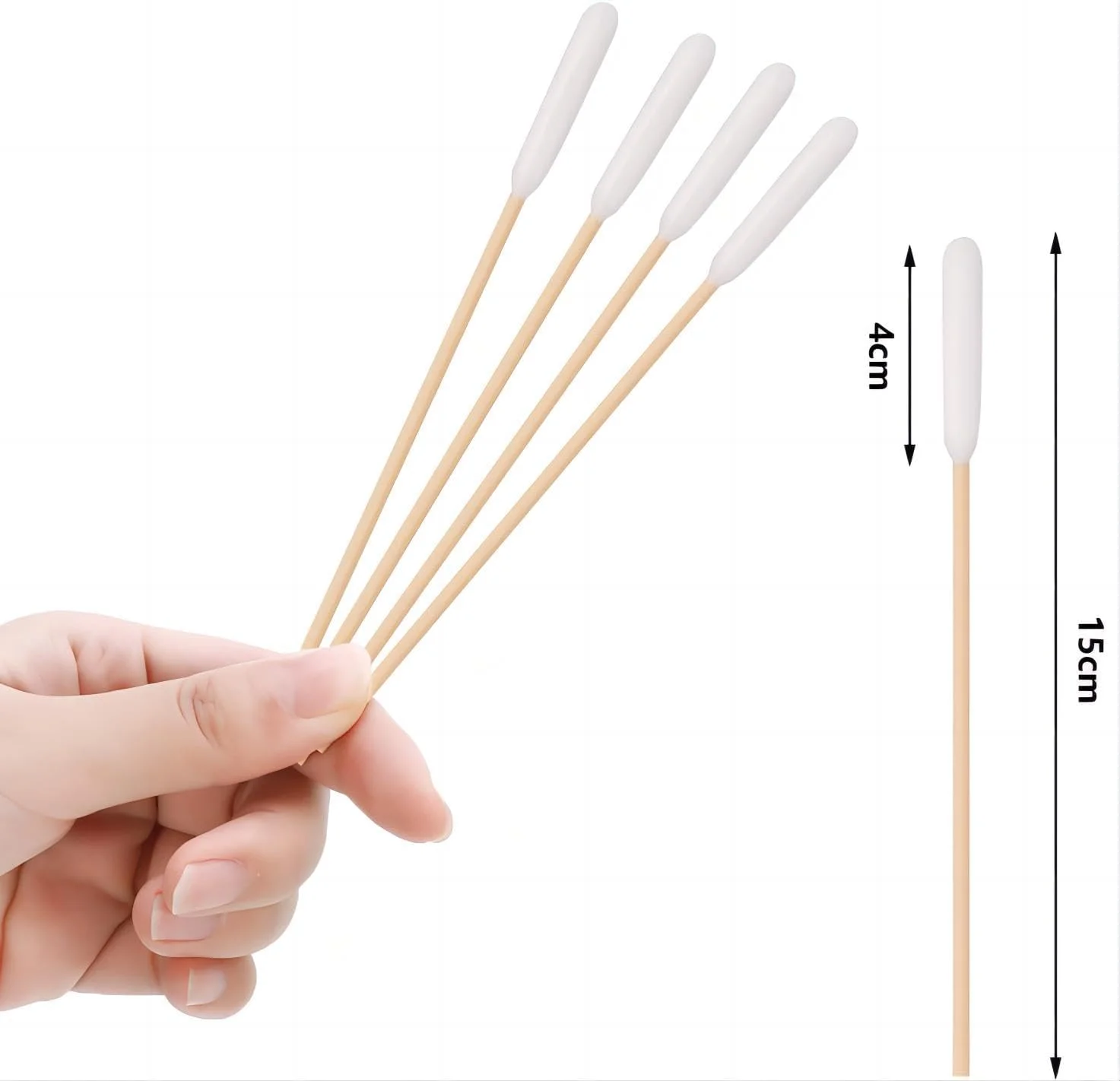 100 عدد گوش پاک کن بلند پنبه ای برای حیوانات خانگی - راه حلی موثر برای پاکسازی جرم گوش سگ و گربه