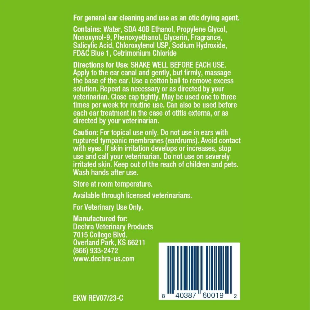 محلول پاک کننده گوش اپی کلین برای سگ ها و گربه ها، 236 میلی لیتر محلول پاک کننده گوش اپی کلین برای سگ ها و گربه ها، 236 میلی لیتر