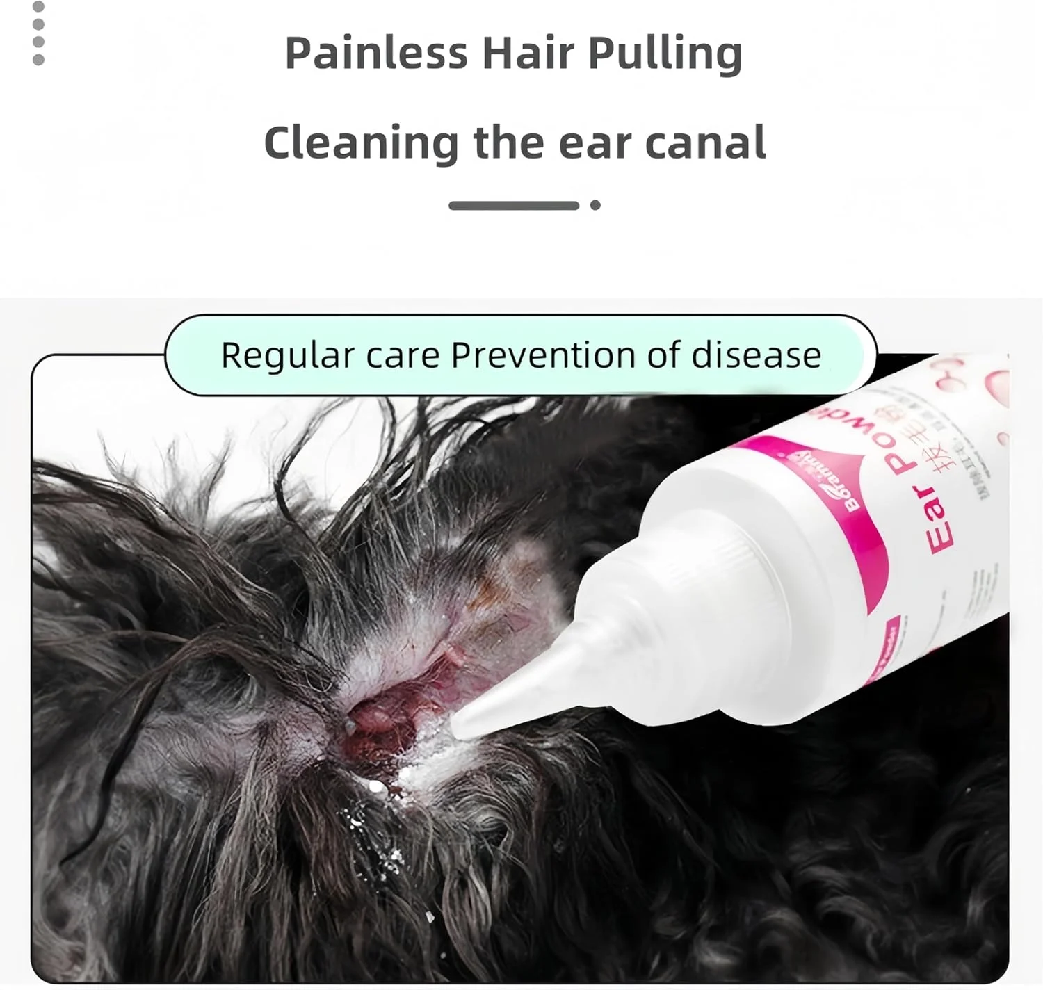 پودر تمیز کننده گوش حیوانات خانگی - پودر رفع موی گوش - گوش های حیوان خانگی خود را تمیز و سالم نگه دارید (D)