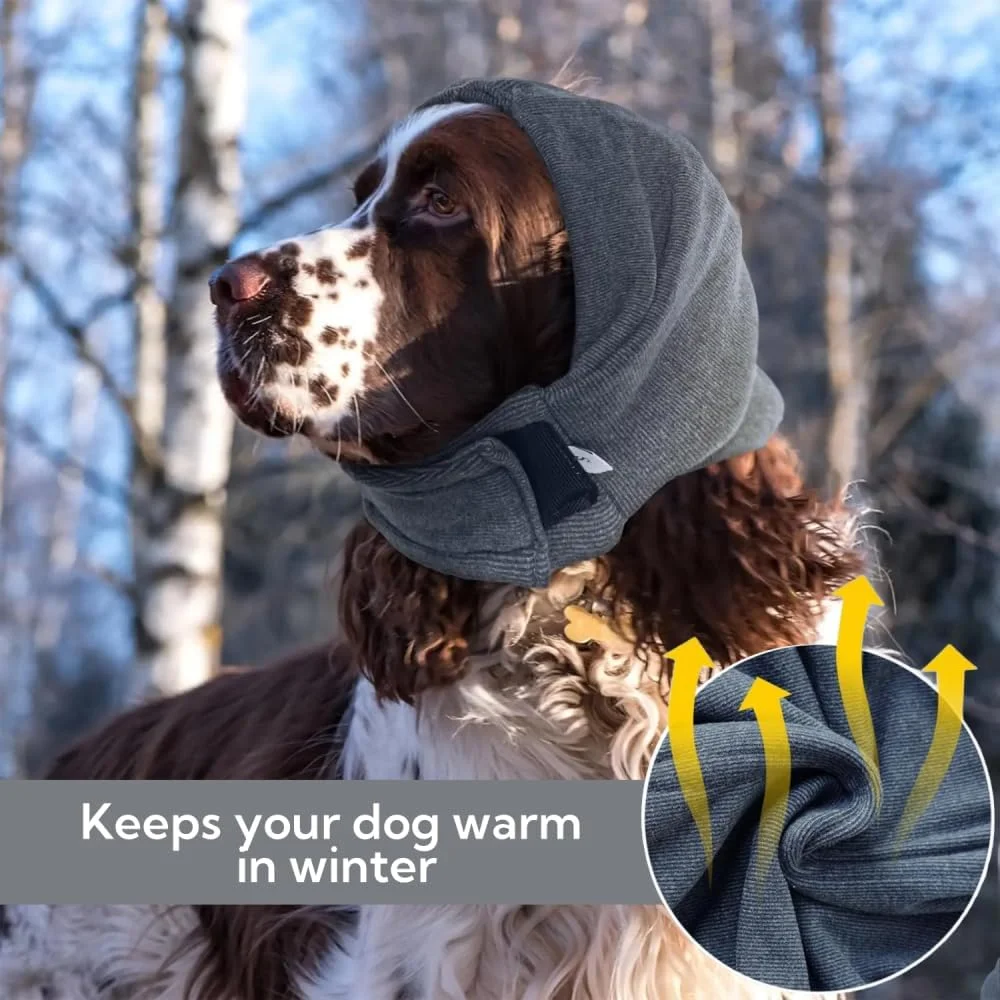 محافظ گوش سگ، اسنود سگ قابل تنظیم برای گرمای زمستان، پوشش گوش سگ برای کاهش اضطراب، پوشش گوش گرم برای راحتی در حمام و نظافت