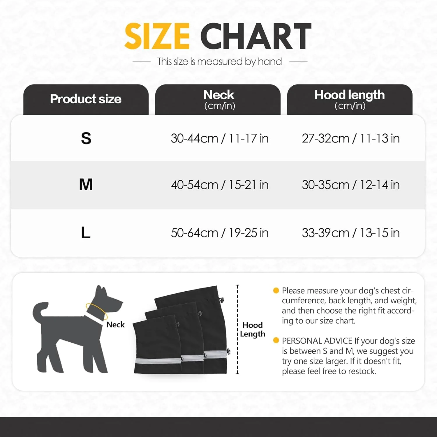 محافظ گوش سگ، پوشش گوش گرم و ضد آب قابل تنظیم سگ، محافظ سر و گردن حیوانات خانگی در هوای سرد، اسنود آرامش بخش و کاهش دهنده اضطراب سگ - سایز S (مشکی)