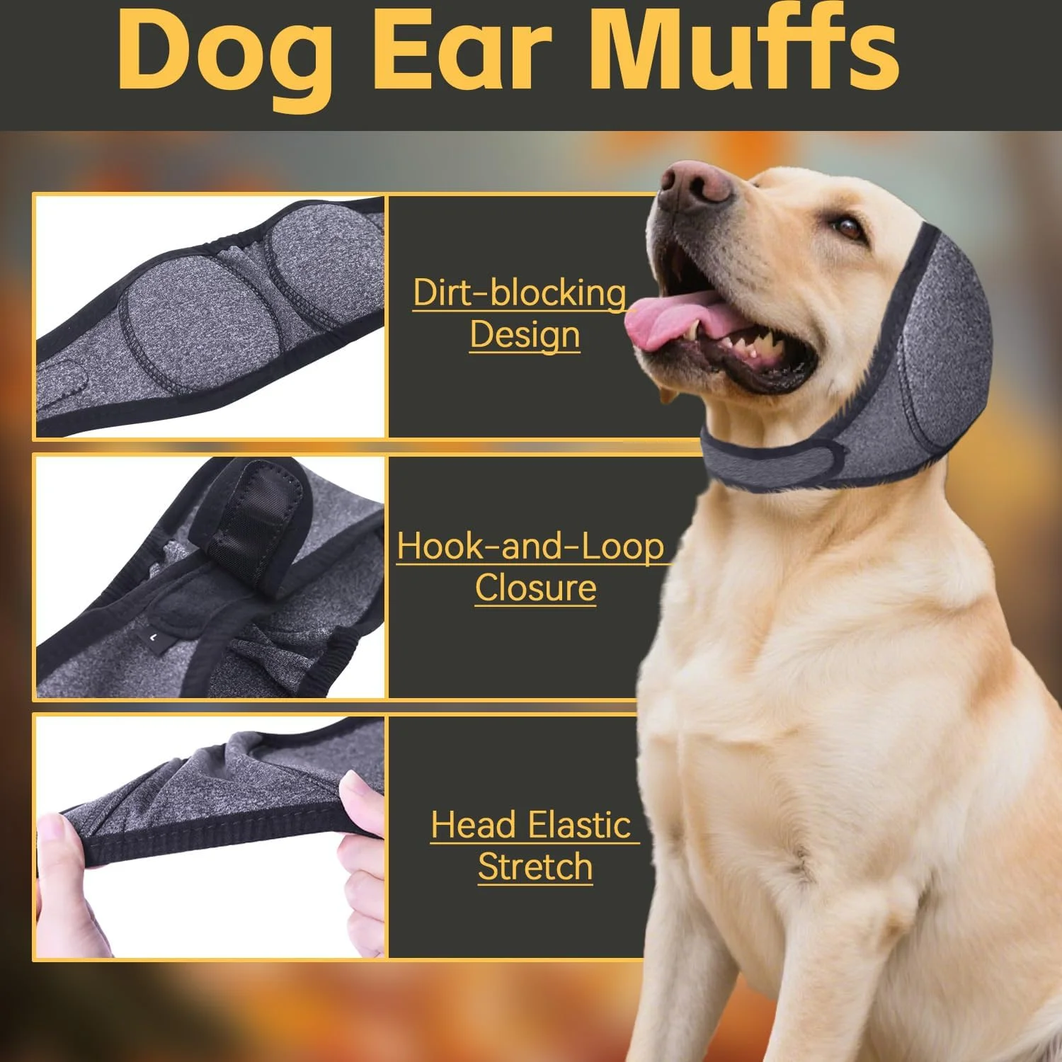محافظ گوش سگ، پوشش گوش سگ ضد آب قابل تنظیم برای کاهش اضطراب و حذف صدا، محافظ گوش سر سگ (کوچک)