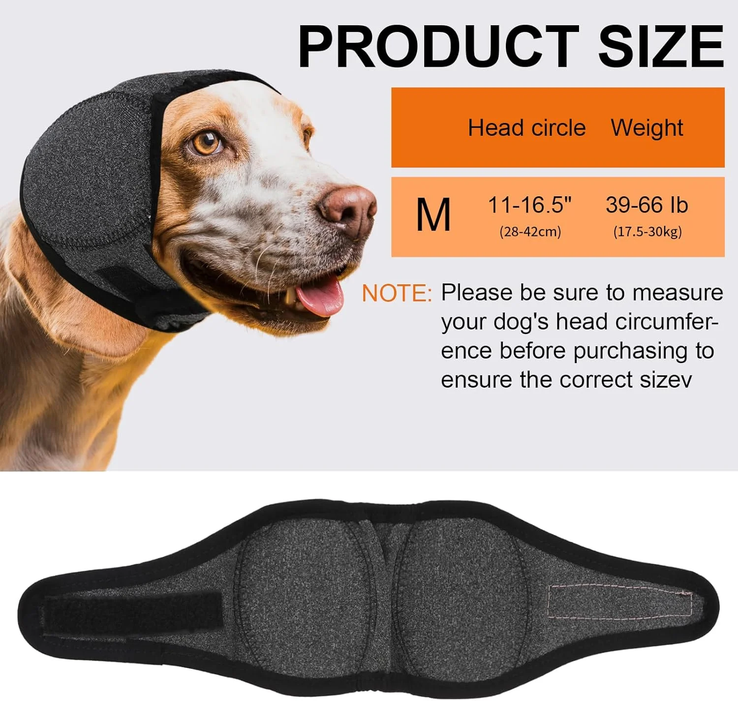 محافظ گوش سگ، محافظ گوش ضد آب سگ، گوشی های کاهش دهنده نویز قابل تنظیم سگ، محافظ گوش راحت سگ برای محافظت در برابر سر و صدا، برای حمام، نظافت، تسکین اضطراب (M، خاکستری)