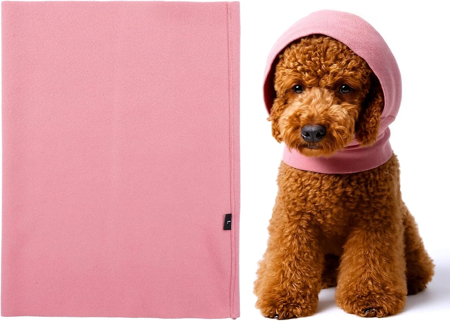 روگوشی سگ برای حمام، روگوشی صورتی سگ برای کاهش اضطراب، گوش گیر آرامش بخش سگ، هدبند محافظ سر برای خشک کردن و آرایش گربه و سگ (بزرگ)