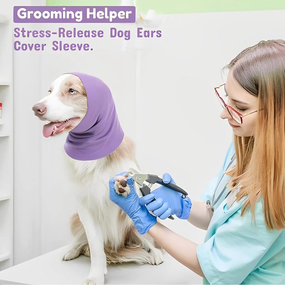 محافظ گوش سگ برای کاهش اضطراب، 2 عدد محافظ گوش سگ، محافظ گوش سگ، اسنود سگ، گرم نگهدارنده گوش سگ، محافظ گوش حیوانات خانگی، چند رنگ، سایز M