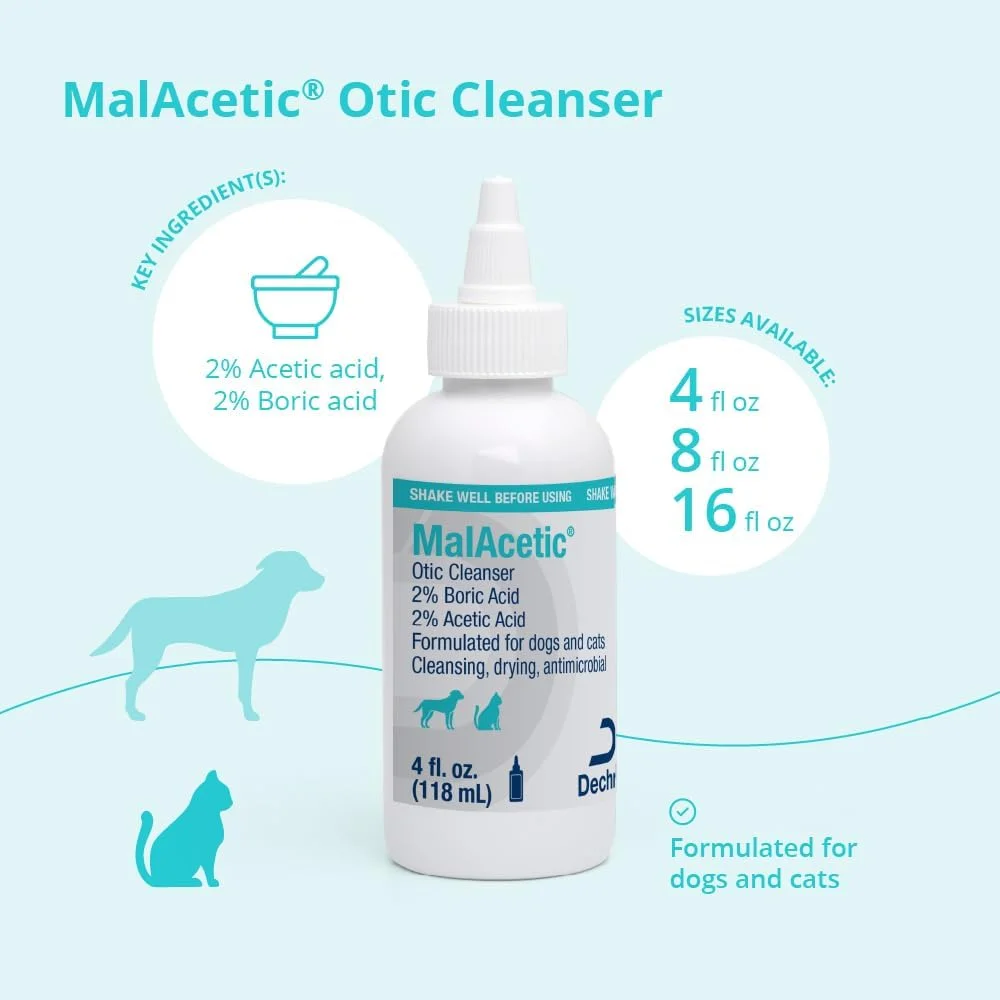 محلول پاک کننده گوش دچرا MalAcetic® Otic حجم 118 میلی لیتر