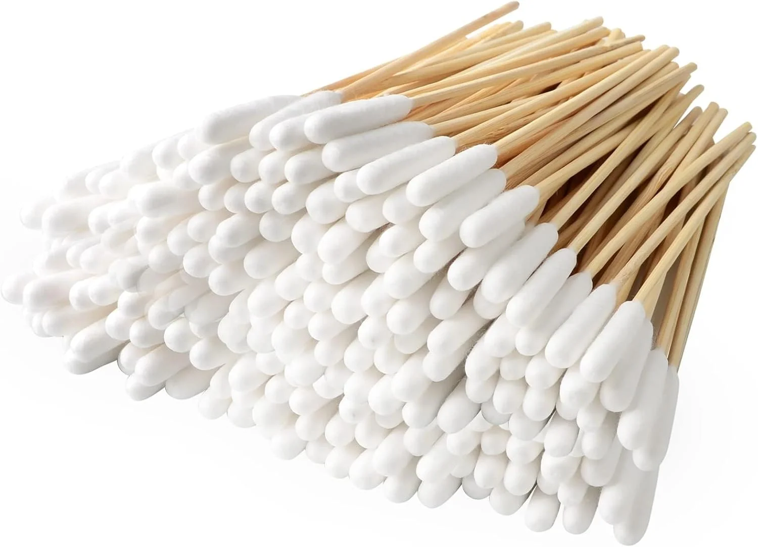 بسته ۱۲۰ عددی پاک کننده گوش سگ، چوبی، مناسب حیوانات خانگی، چوب های تمیز کننده گوش، پدهای پنبه ای بلند، مناسب سگ، گربه و سایر حیوانات خانگی، ۱۵ سانتی متر