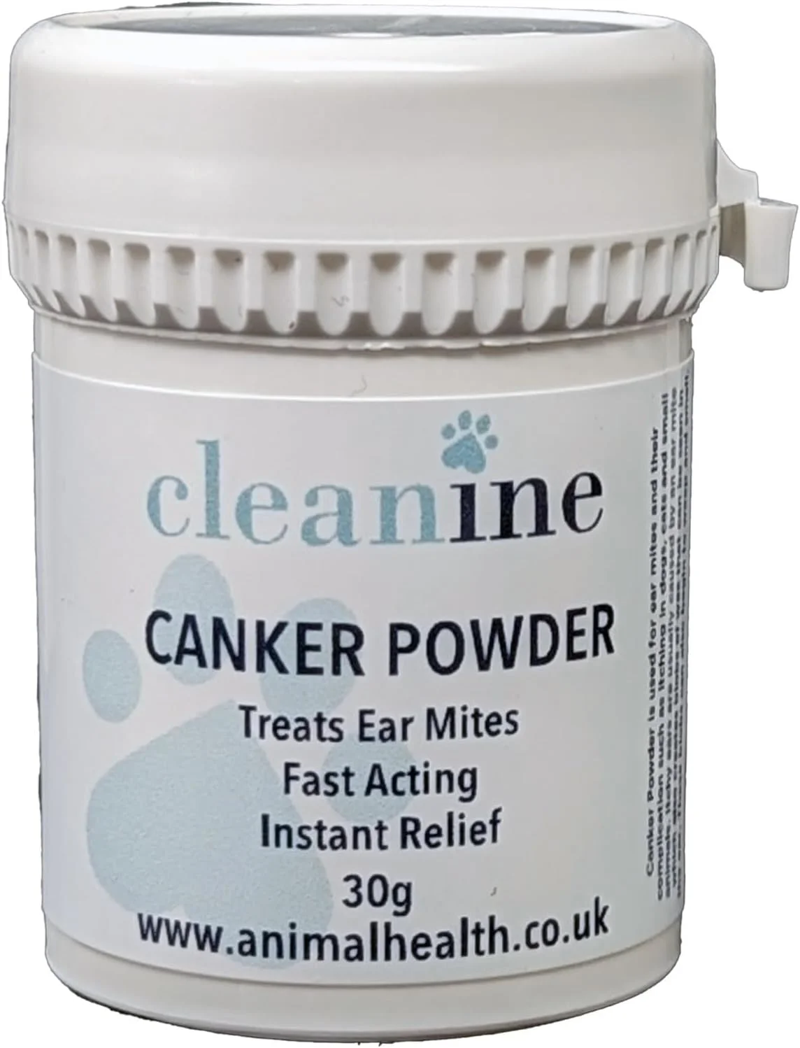 پودر گوش برای رفع ناراحتی، تکان دادن سر، جرم گوش و بوی بد گوش سگ، گربه، اسب، خرگوش و حیوانات کوچک… (30 گرم)